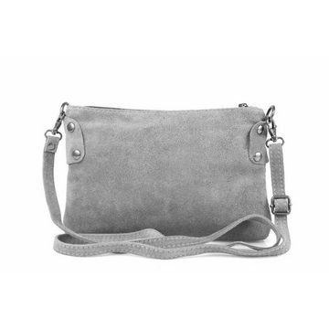 ITALYSHOP24 Schultertasche Made in Italy Damen Leder Tasche CrossOver, als Schultertasche, Clutch, Umhängetasche tragbar