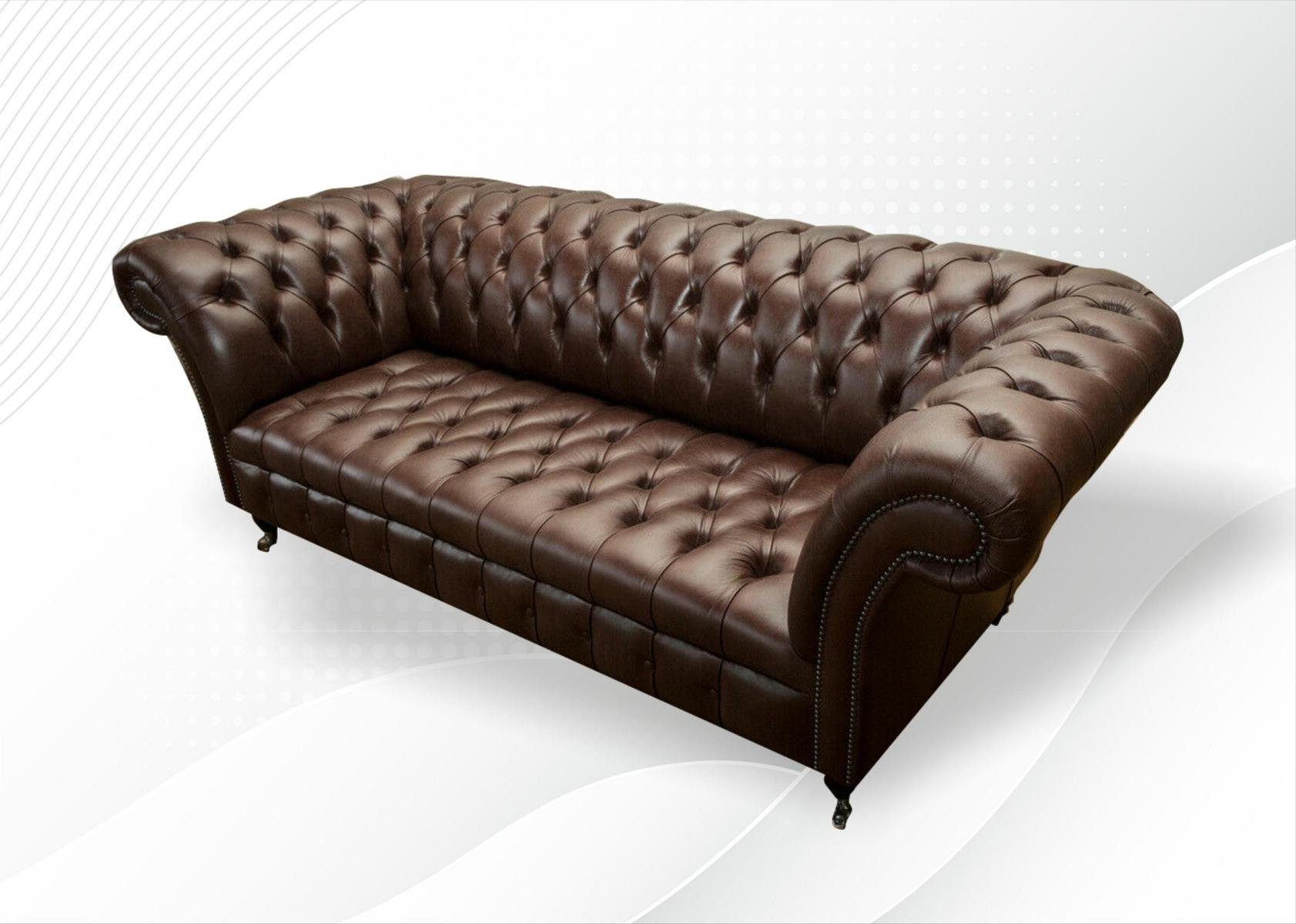 Sofa 3 Sitzer Sofa Couch 225 Chesterfield Design cm Chesterfield-Sofa, JVmoebel