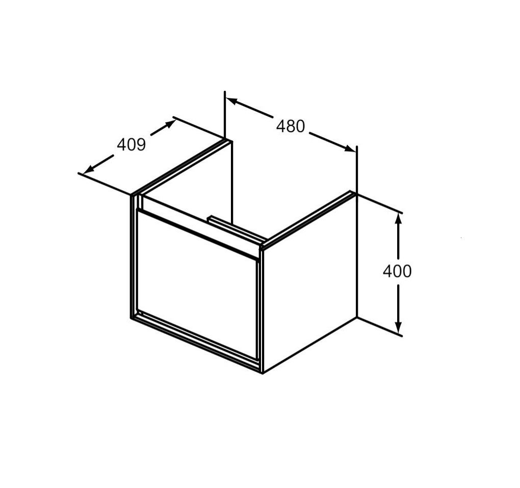 Ideal Standard Waschbeckenunterschrank »Connect Air Cube« (Packung, 2-St) 1 Auszug-HomeTrends