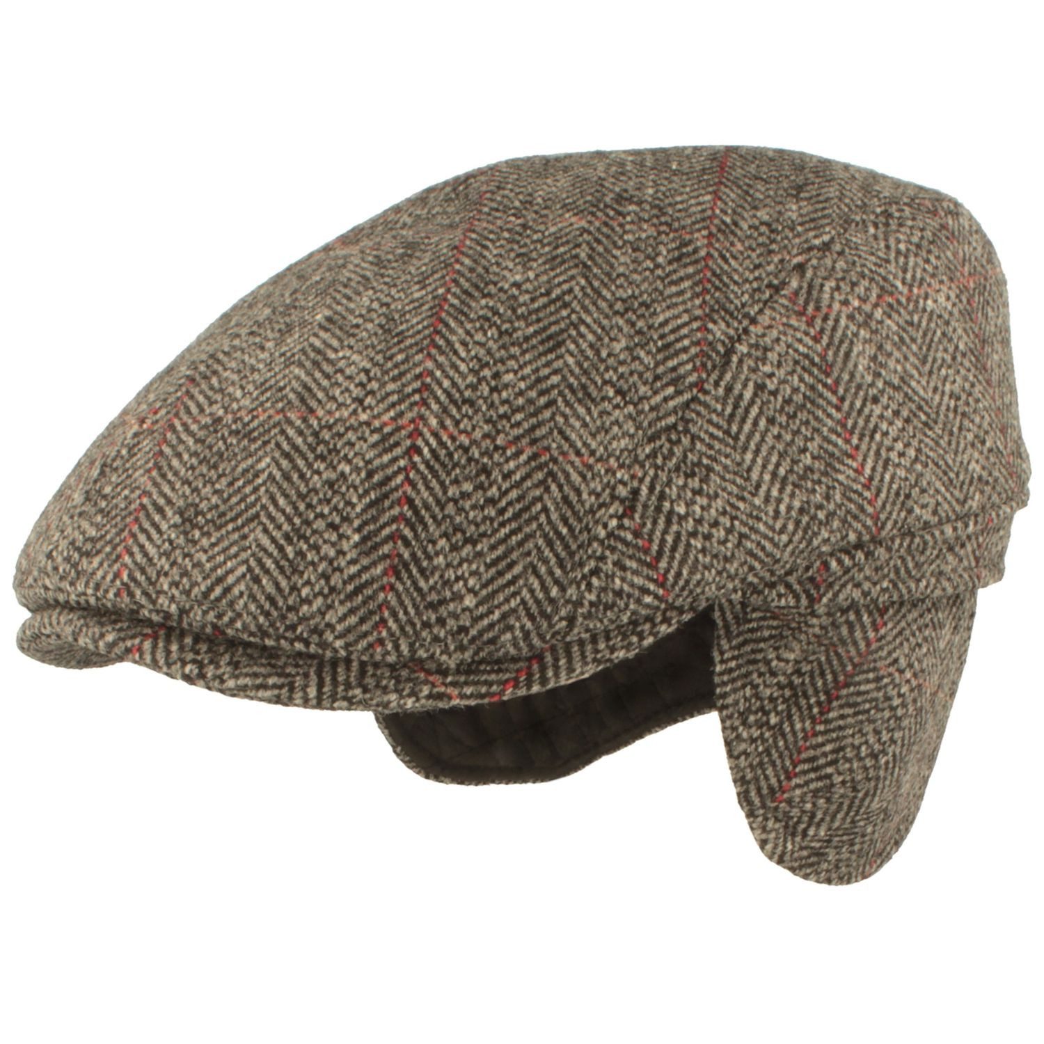 Breiter Baseball Cap Schiebermütze aus Wolle mit Ohrenschutz günstig online kaufen