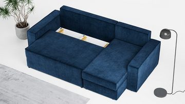 MKS MÖBEL Ecksofa DENVER, L-Form, mit Schlaffunktion, Bettsofa - Wohnzimmer L Couch