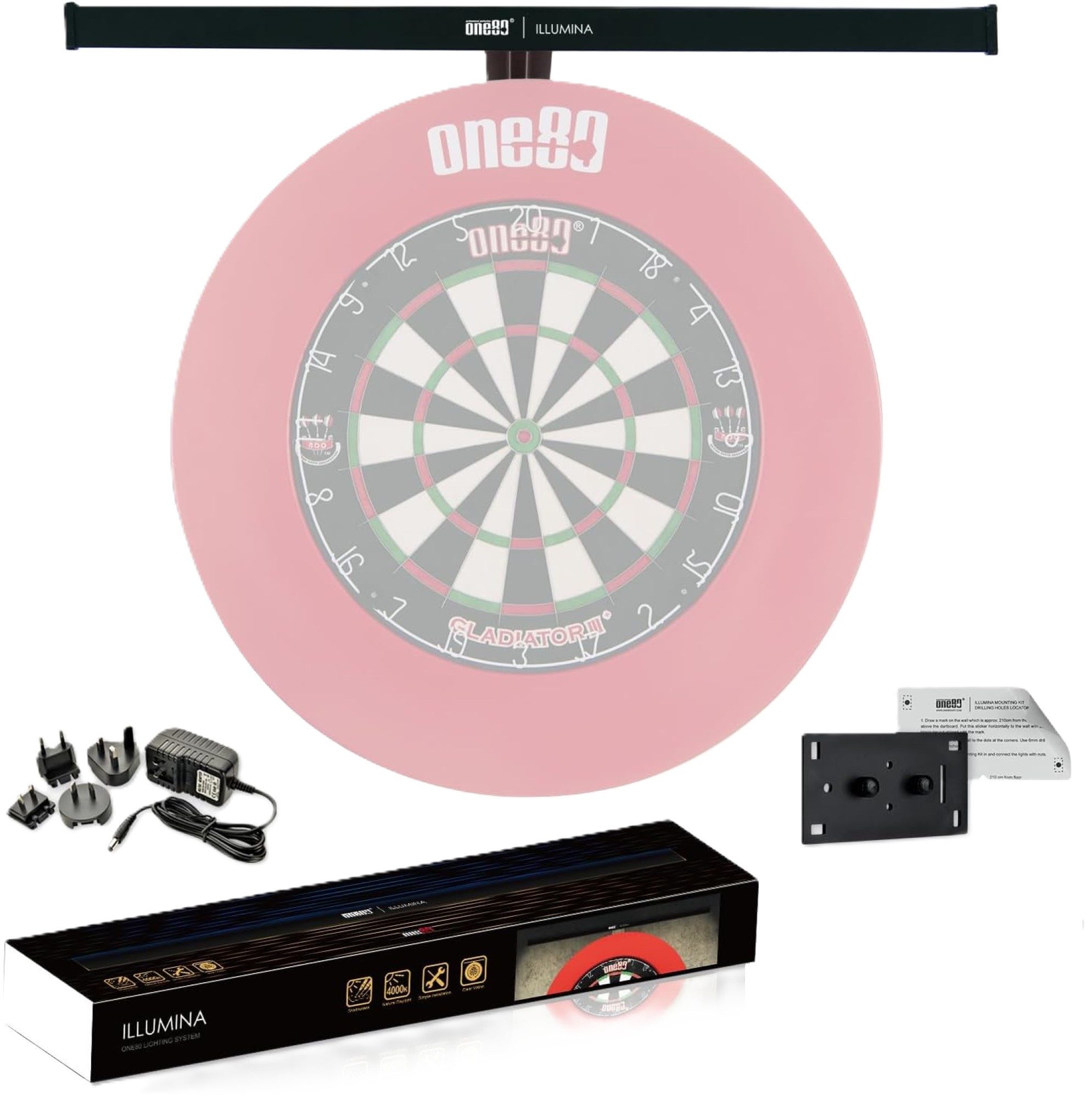 Dartscheibe Dart Illumina LED Beleuchtung Dartboard System
