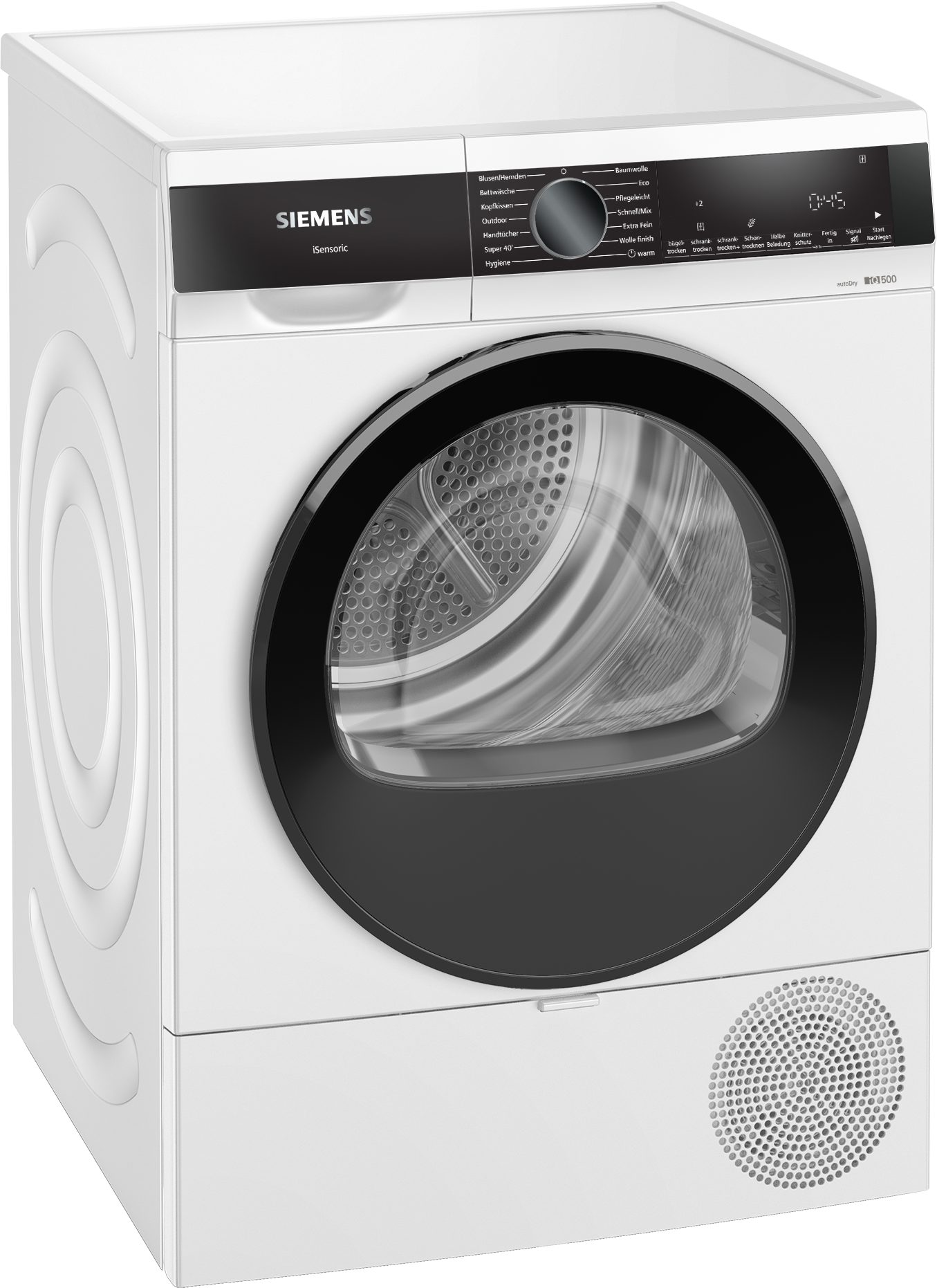 SIEMENS Wärmepumpentrockner iQ500 WQ33G2D01, Einfache Reinigung dank easyClean-Filter, Outdoor-Programm