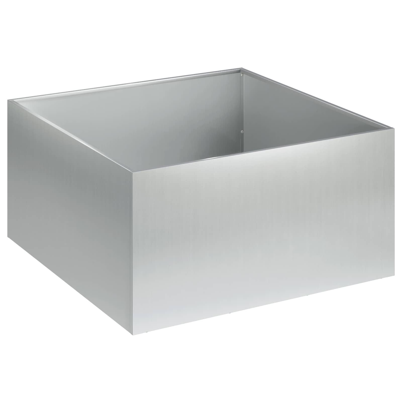 vidaXL Blumentopf Garten-Pflanzgefäß Silber 40 x 40 x 30 cm Verzinkter Stahl (1 St)