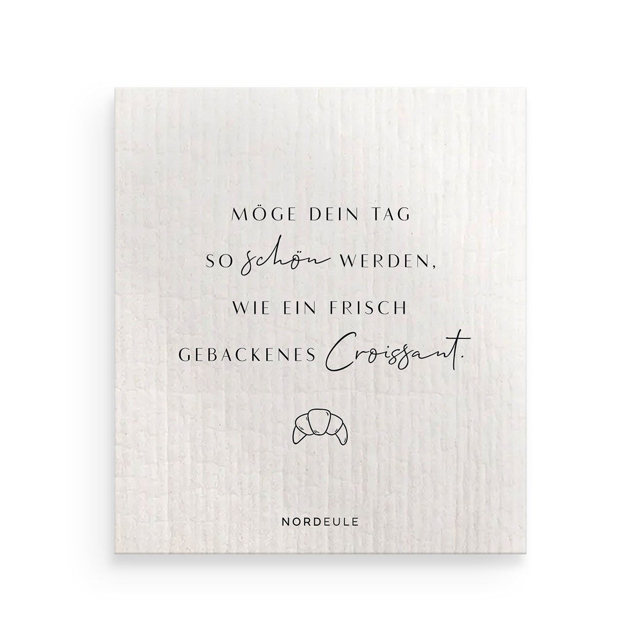 NORDEULE Möge Dein Tag schön werden im 3er Set, Schwarz-Weiß Reinigungstuch (70% Holz-Zellulose, 30% Baumwolle, Set, 9-tlg., für Glanzmomente im Alltag, als Geschenk, Mitbringsel)