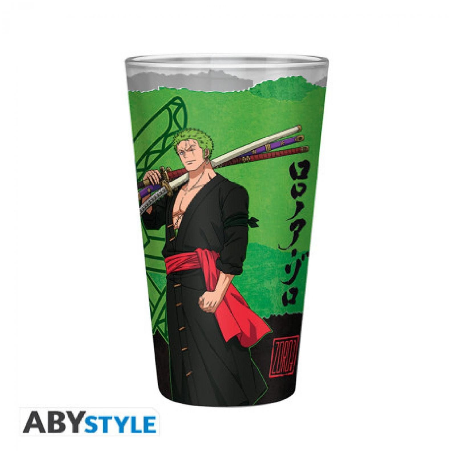 ABYstyle Tasse ONE PIECE - Large Glass - 400ml - Zoro