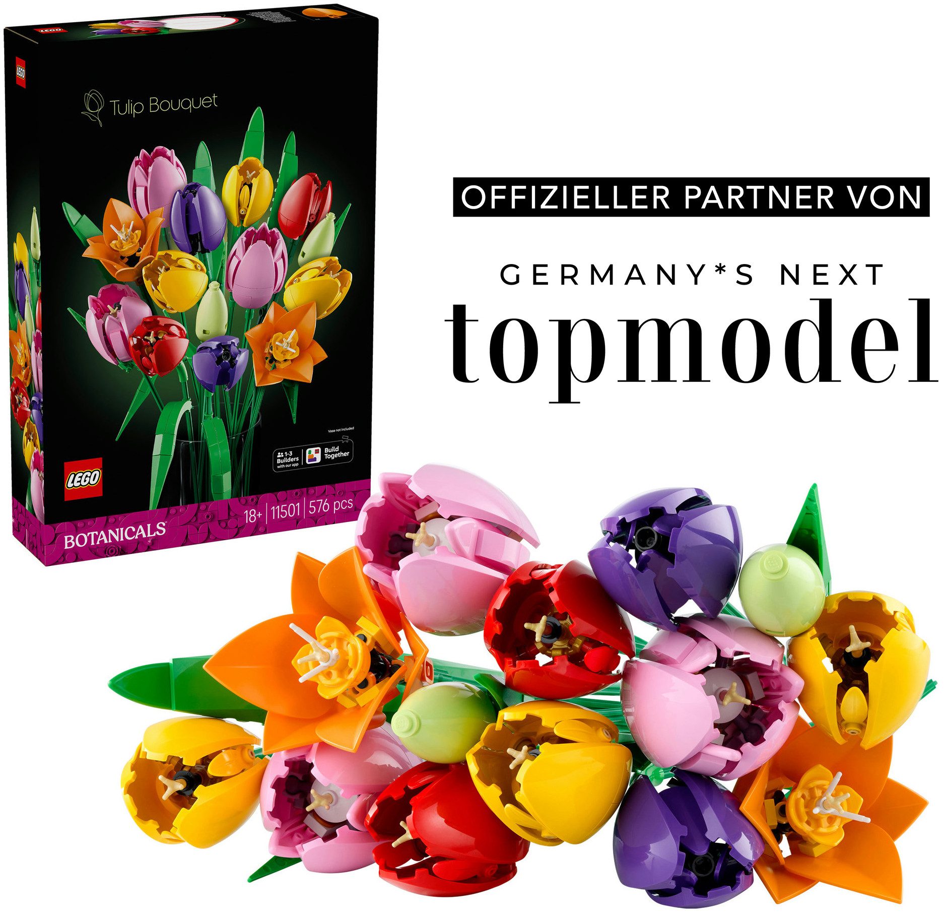 LEGO® Tulpenstrauß (11501), LEGO Botanicals Konstruktionsspielsteine, (576 St), Made in Europe