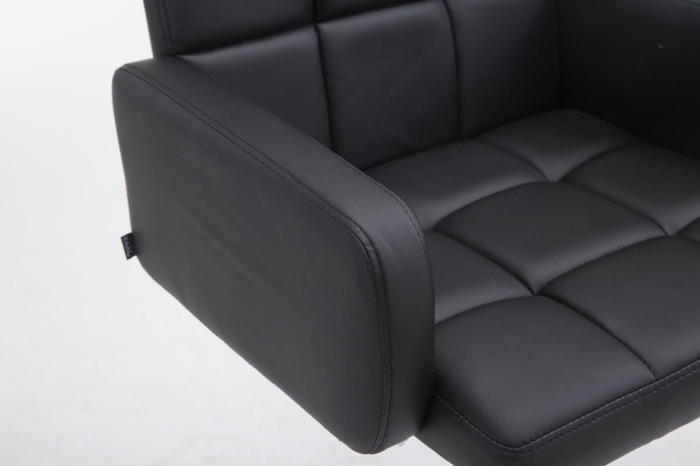Gestell: Sitzfläche: - Schwarz für Kunstleder - Angeles - chrom Los & Hocker drehbar - Theke Metall Küche), 360° höhenverstellbar Barhocker Rückenlehne (mit TPFLiving hoher
