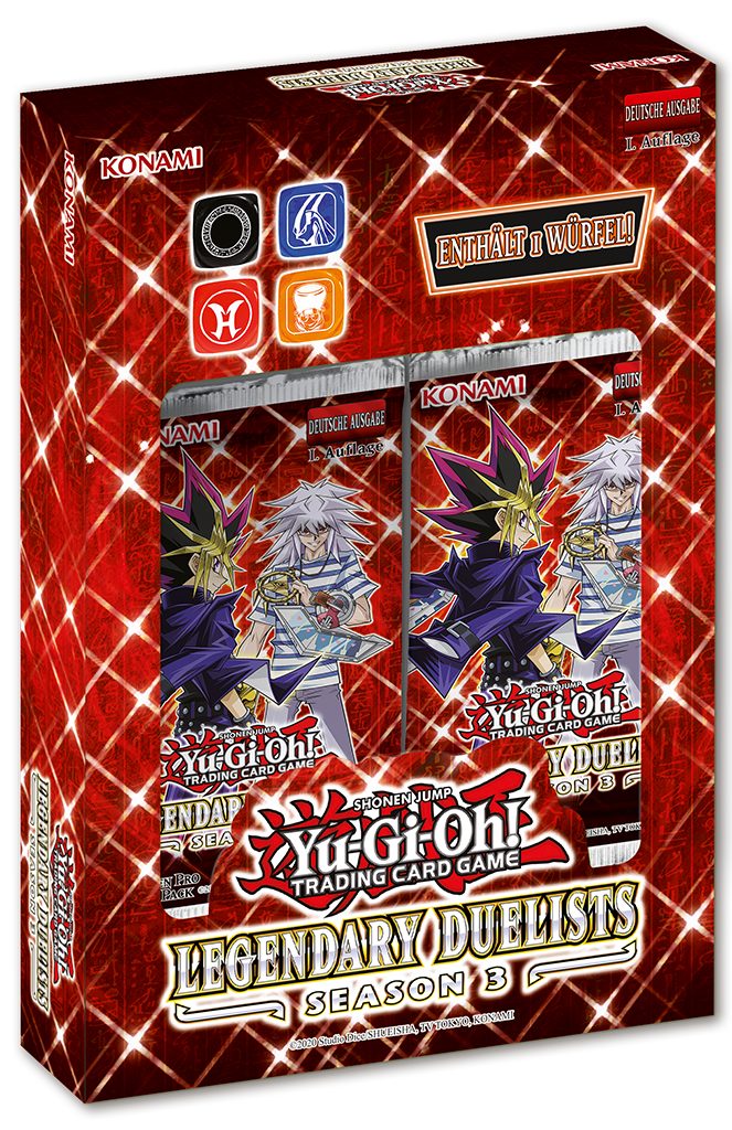 Konami Sammelkarte Yu-Gi-Oh! Legendary Duelists: Season 3, 1. Auflage Box - 2 Booster - Deutsche Karten