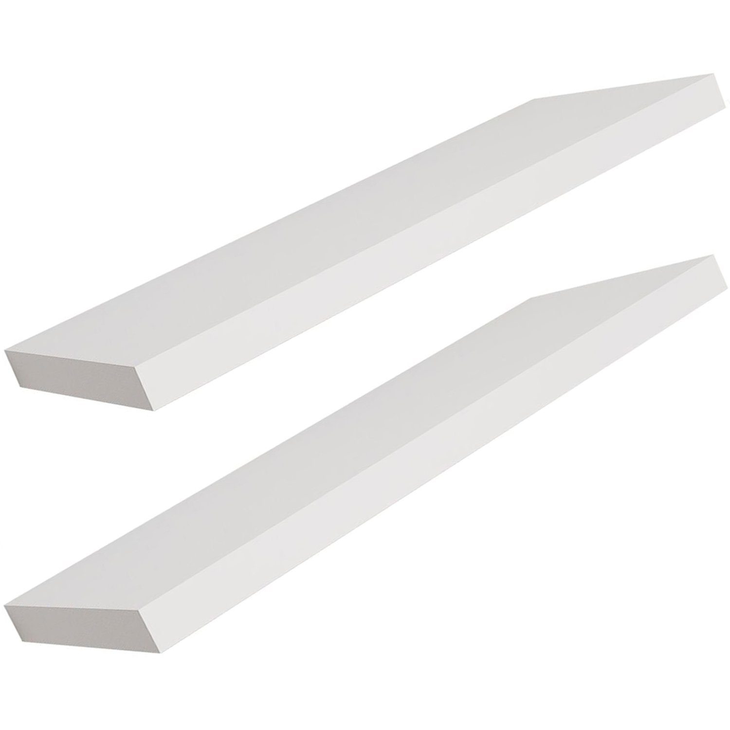 Mojawo Wandregal 2er Hochwertiges Wandboard Wandregal 100cm MDF PVC B100xH3 günstig online kaufen