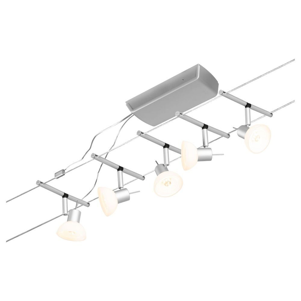 warmweiss, Wire Leuchtmittel Systems in 5-flammig Chrom-matt Seilsystem Nein, Schrim, mit Deckenleuchte Paulmann enthalten: keine GU5,3 Set Angabe,