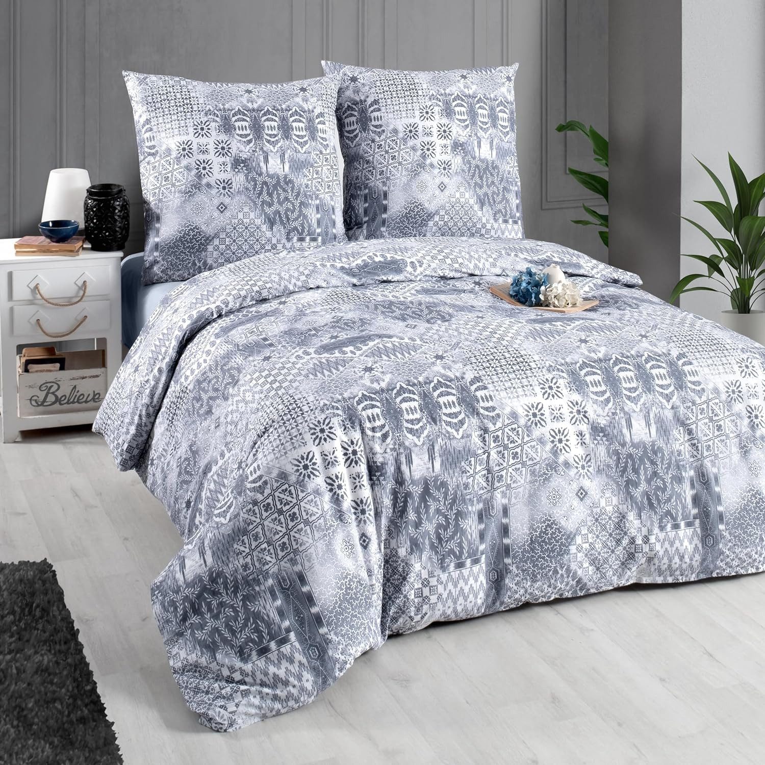 yadetextil Bettwäsche Bettwäsche-Set 155x220 cm. Pava, Renforce, 2 teilig, Bettwäsche-Set, 155x220 cm, Pava