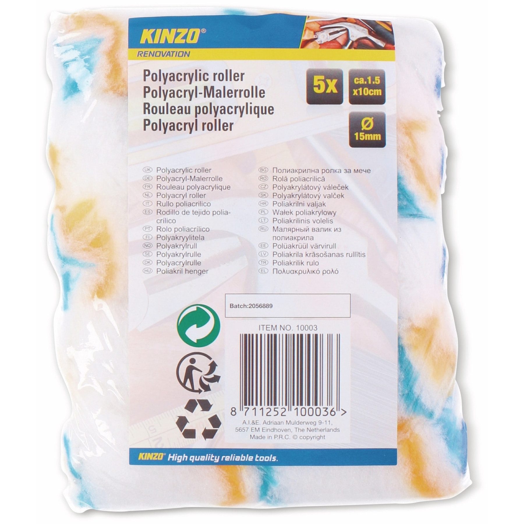 Kinzo Farbroller KINZO Ersatzrollen für Maler-Roller 5 Stück