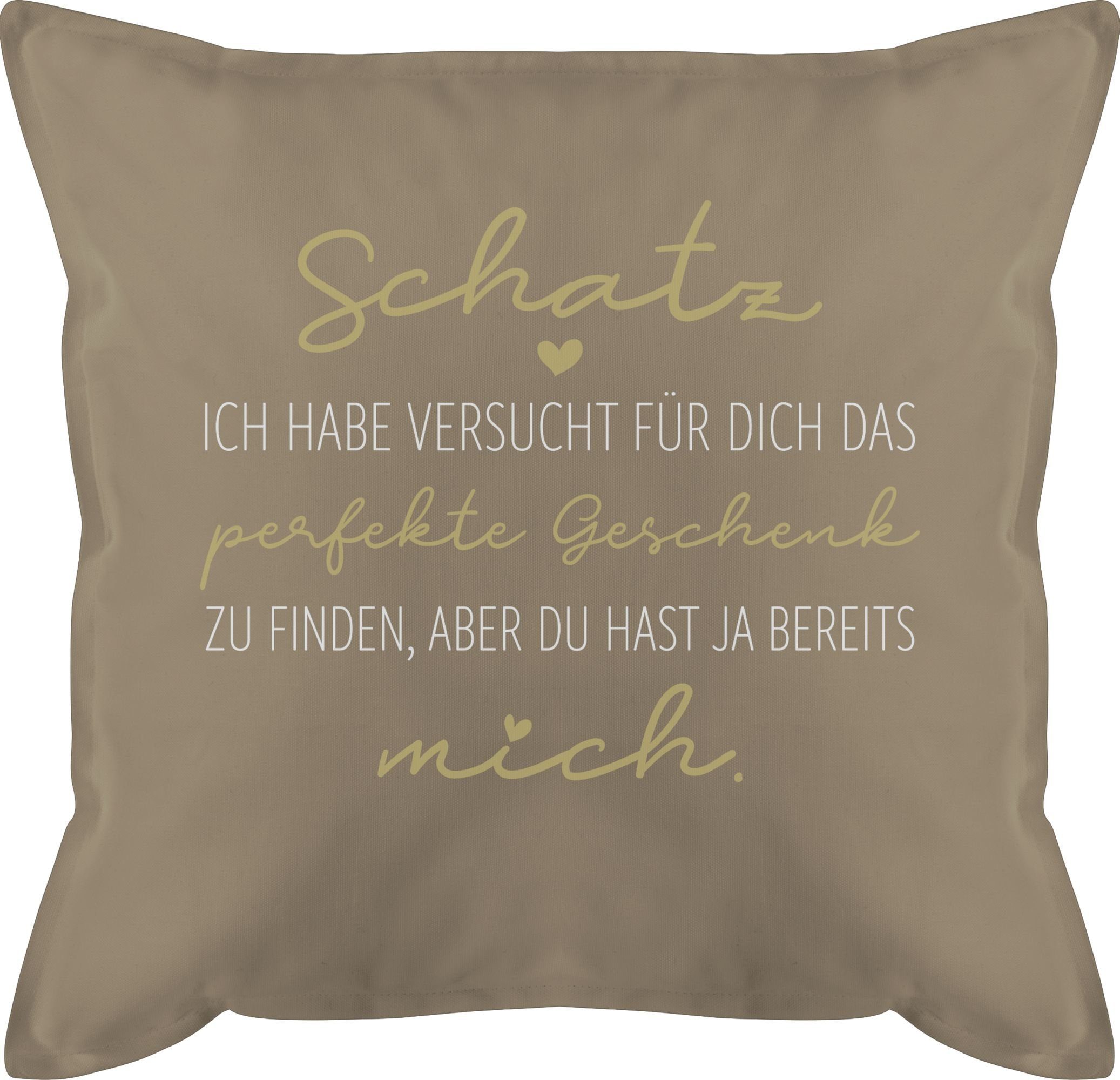 Shirtracer Dekokissen Schatz Perfekte Geschenk Finden - Männer Valentinstag-Geschenk Geschen, Dekokissen Valentinstag Geschenk