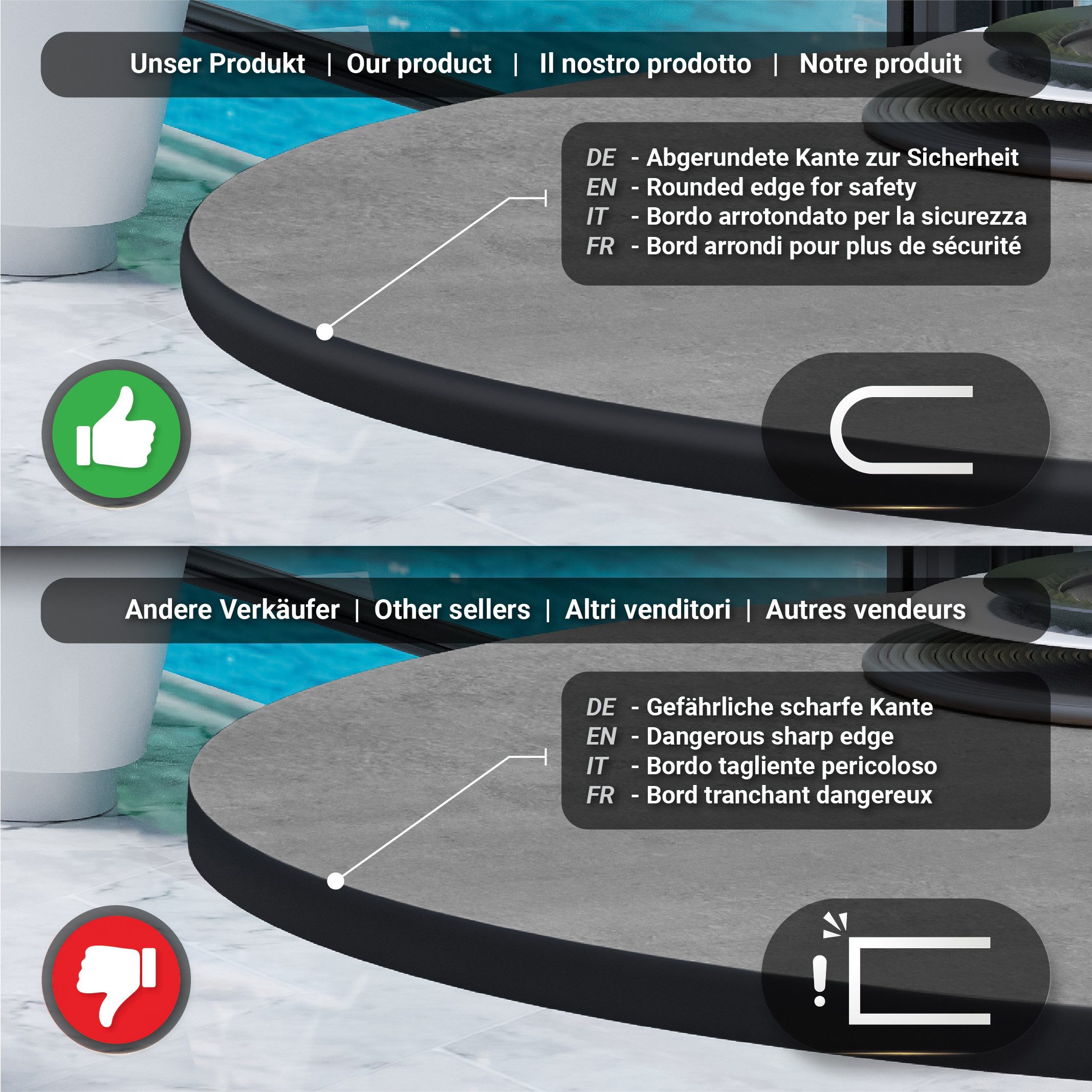 GGMMÖBEL Tischplatte COMPACT