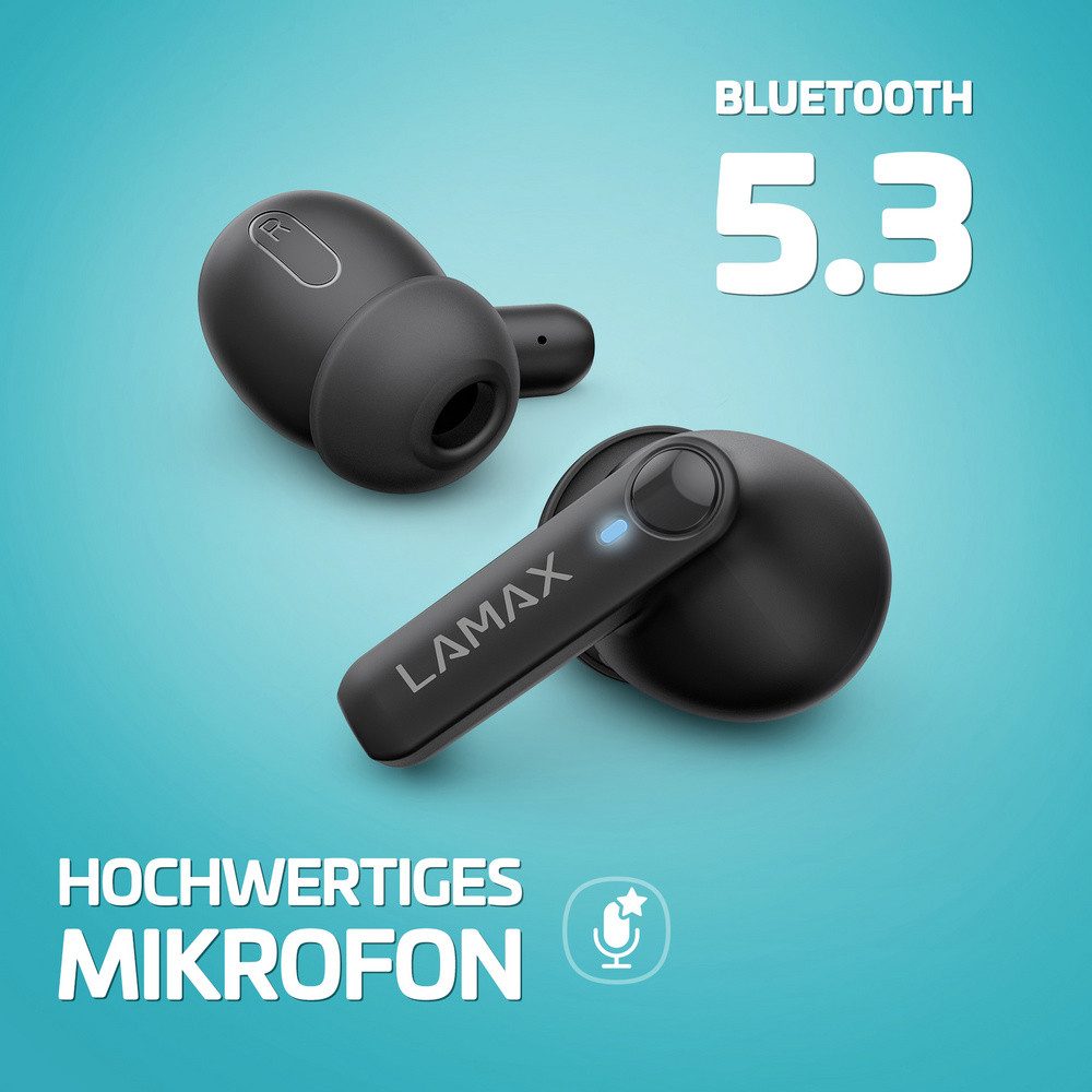 LAMAX Lamax Clips1 Play In Ear Headset Bluetooth® Stereo Schwarz Batteriel Kopfhörer