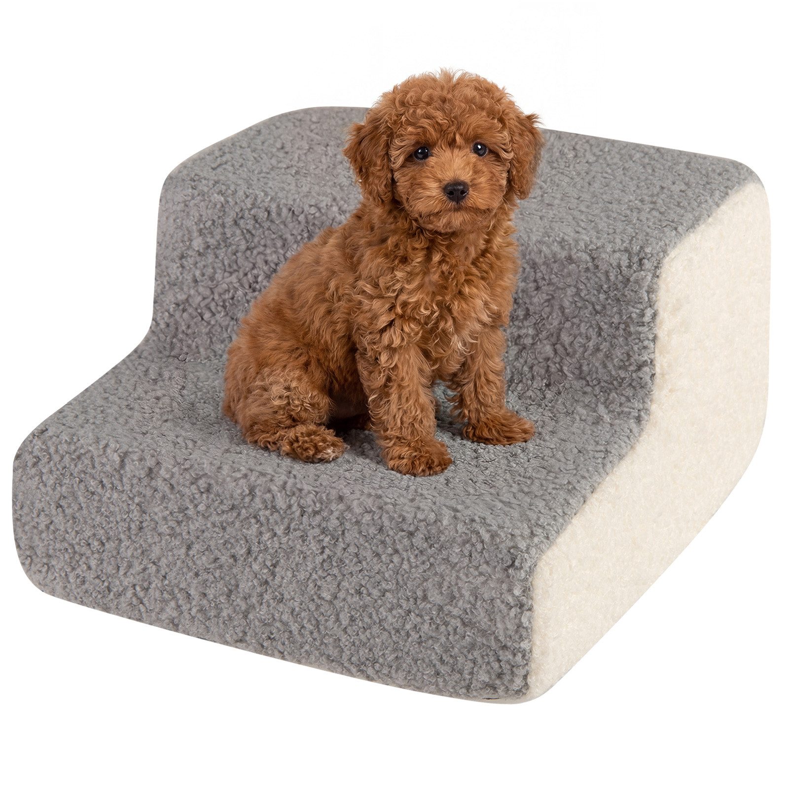 COSTWAY Haustiertreppe (1-St), 2 stufige Hundetreppe, Tiertreppe für Sofa, Bett, Couch