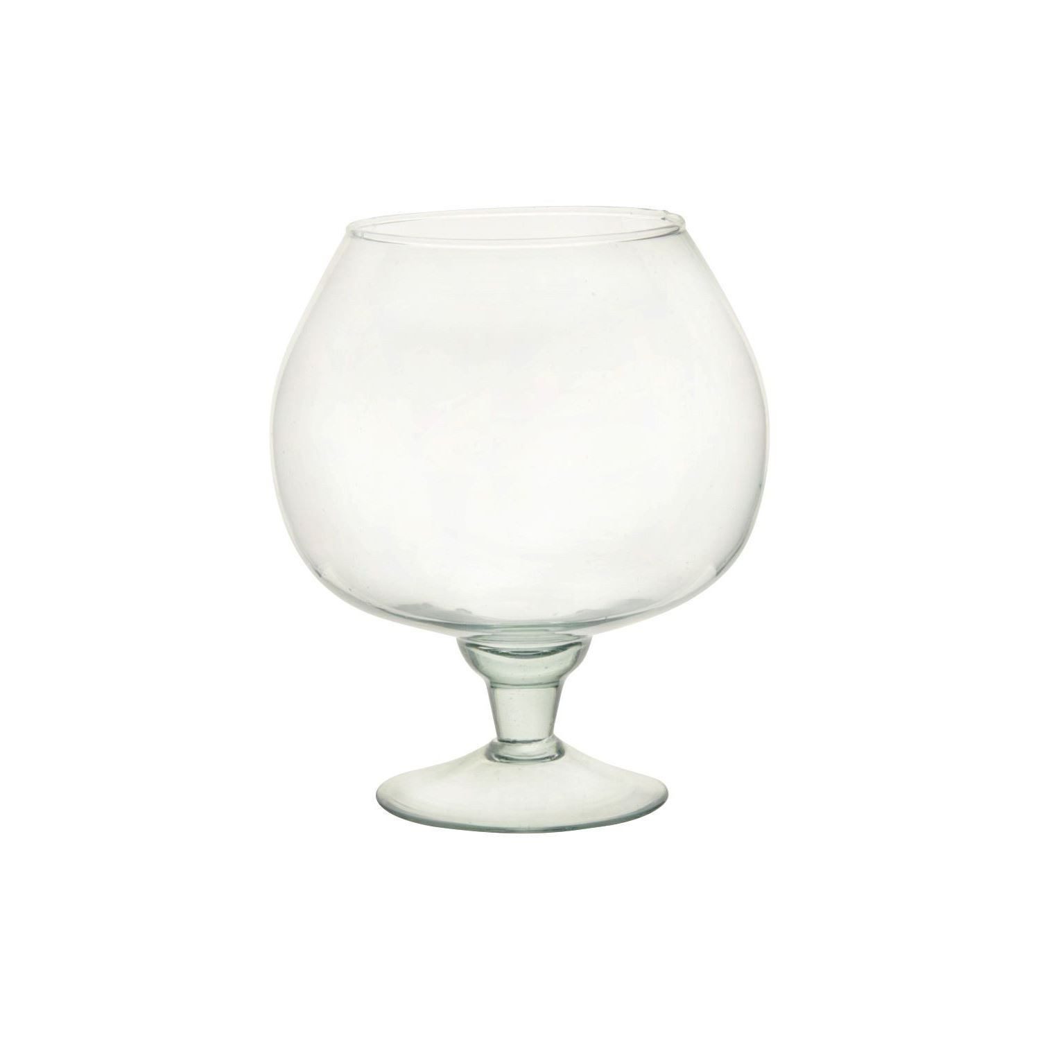 INNA-Glas Glas Deko Glas Großes EGBERTINE, auf Fuß, transparent, 26cm, Ø22,5cm, Glas