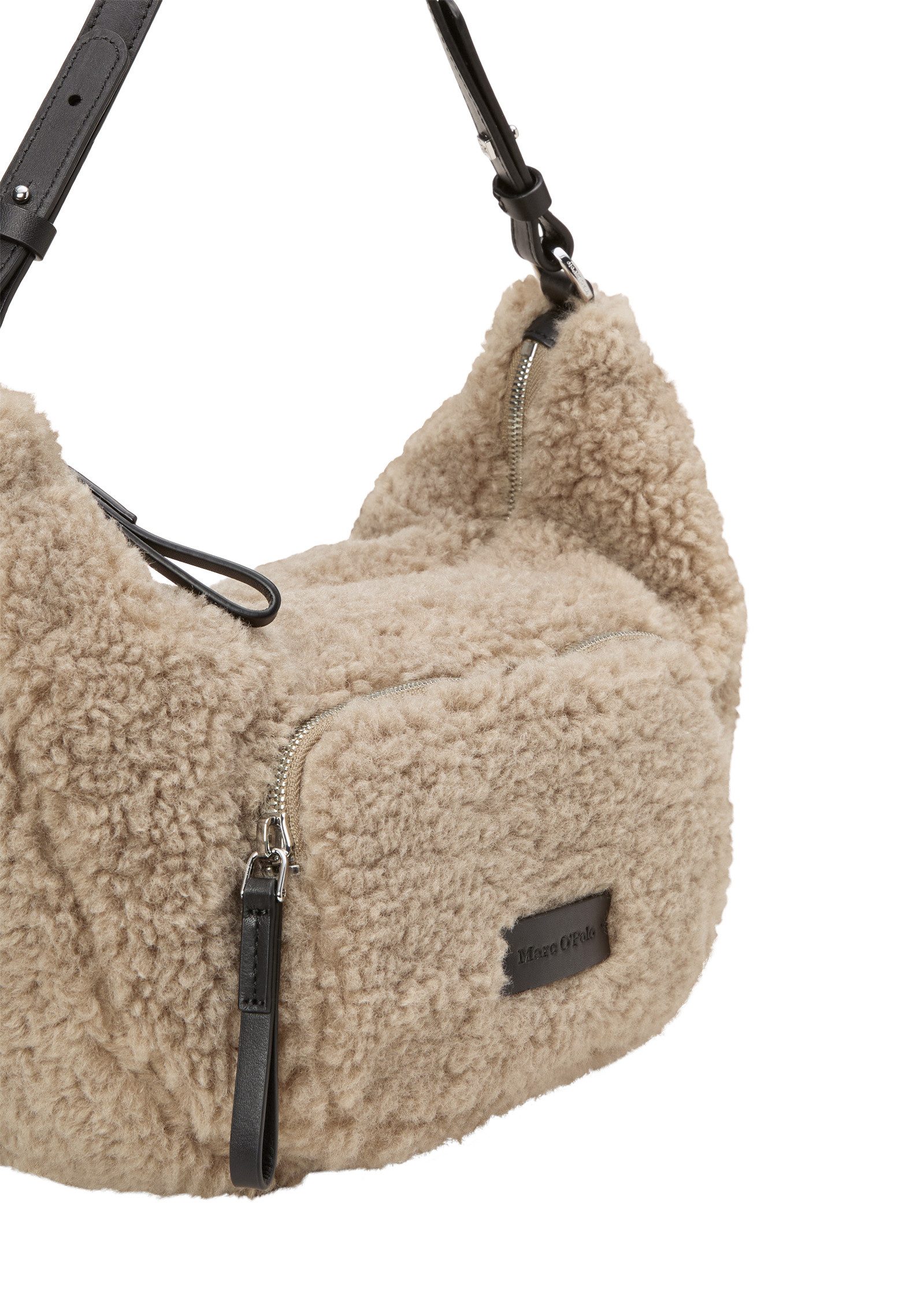Marc O'Polo Umhängetasche aus weichem Teddyfell