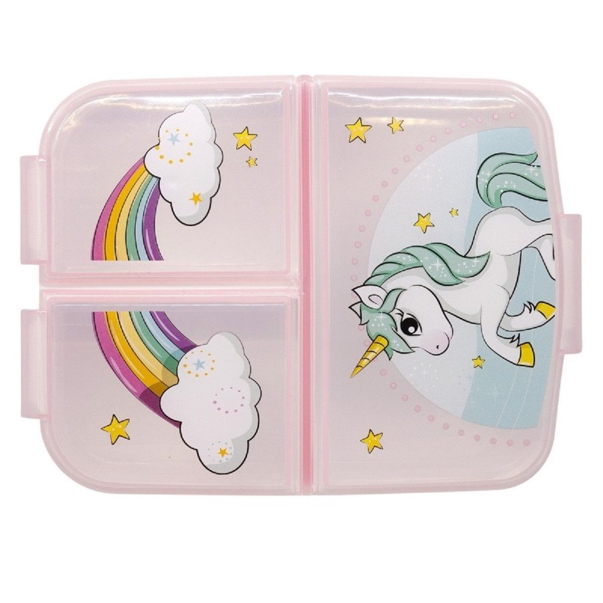 Stor Lunchbox Kinder Brotdose – Lunchbox mit 3 Fächern & tollem Design, (Brotdose, 1x Deckel, 1x Lunchbox), Lunchbox – Bild 3 von 3