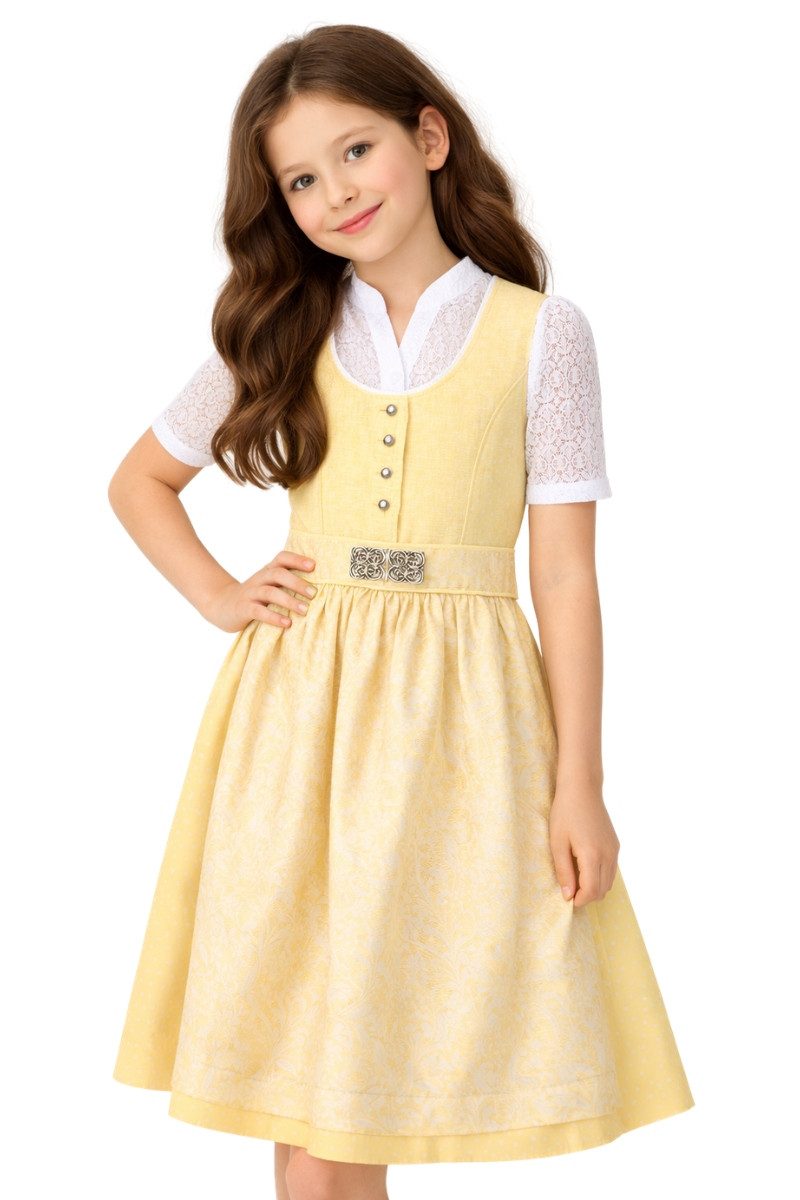 Dirndl Kinderdirndl 2tlg. - LENIA - zartgelb