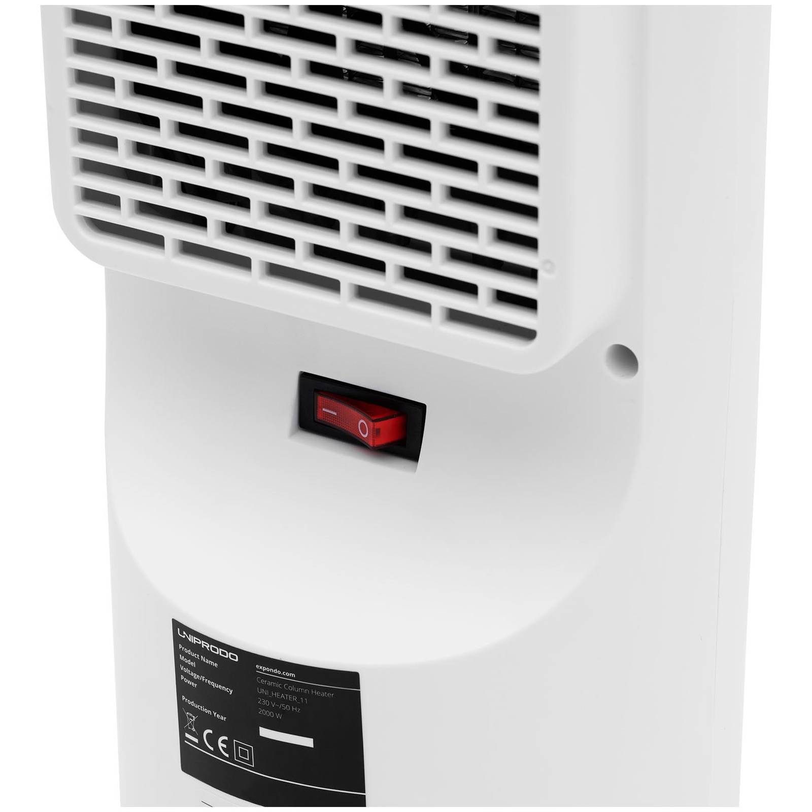 Uniprodo Keramikheizlüfter Elektro-Heizlüfter Heizstrahler Elektroheizer 1200/2000 W schwenkbar, 2000 W