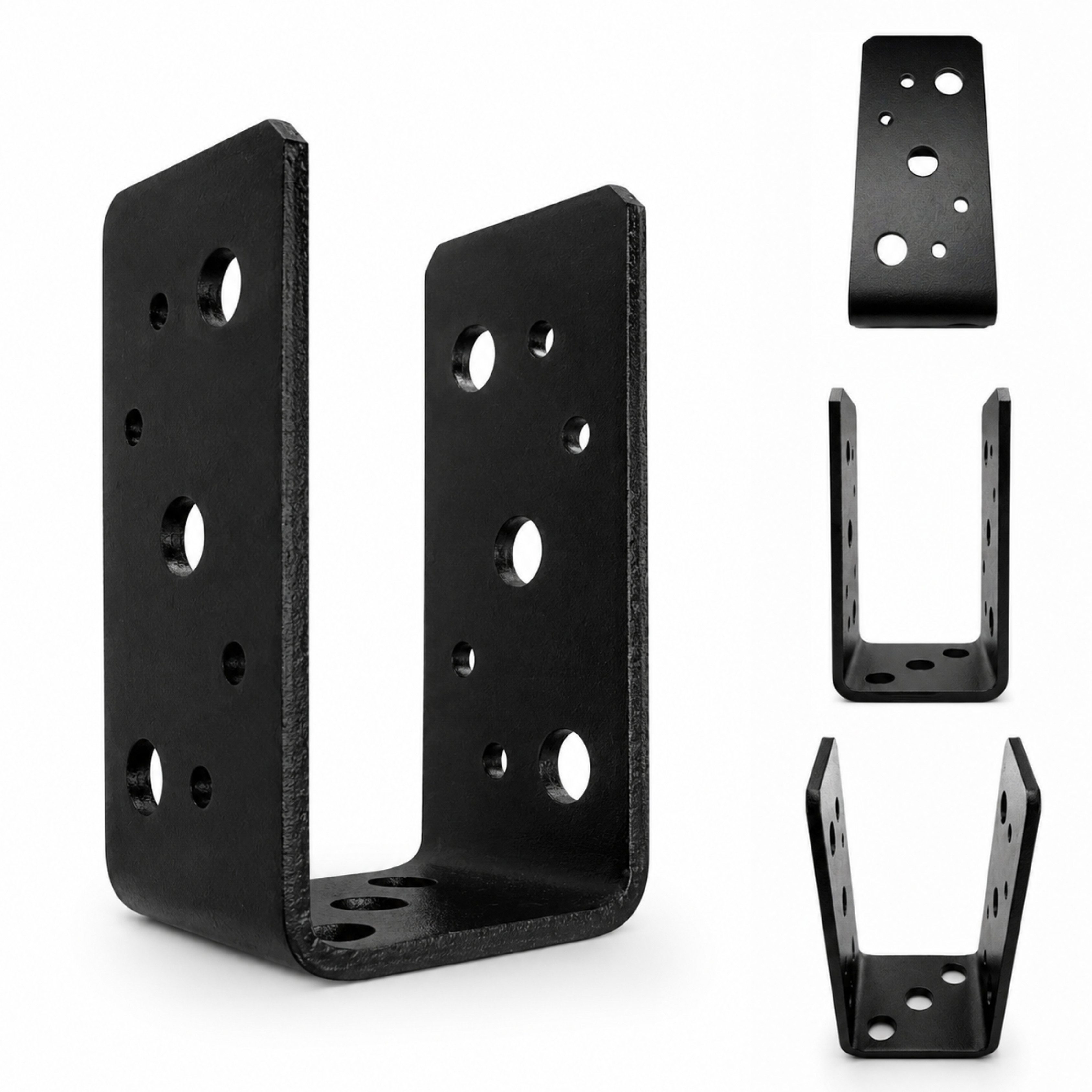 Torvon U-Pfostenträger Schwarz – Pfostenanker aus Stahl S235, (1-St)