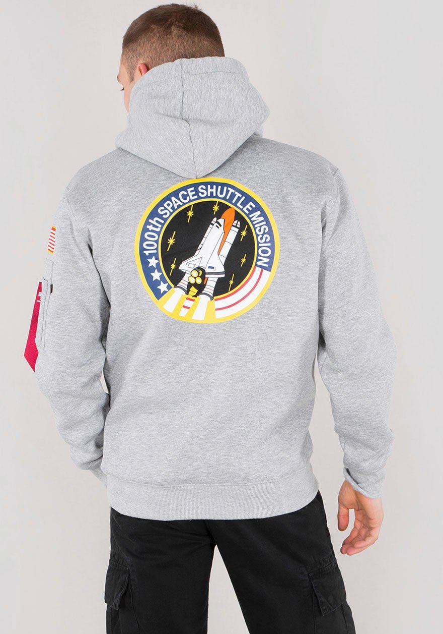 Sweat Kapuzensweatshirt Shuttle heather grey Alpha Space Industries Hoody