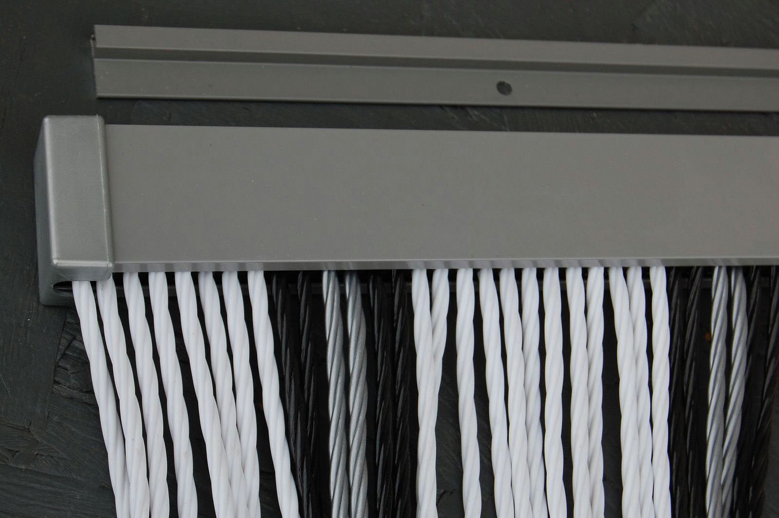 La weiß, Streifenvorhang La cm, Länge - 90 individuell Breite Insektenschutz-Vorhang kürzbar 210 PVC Tenda und x OSTUNI 1 Tenda