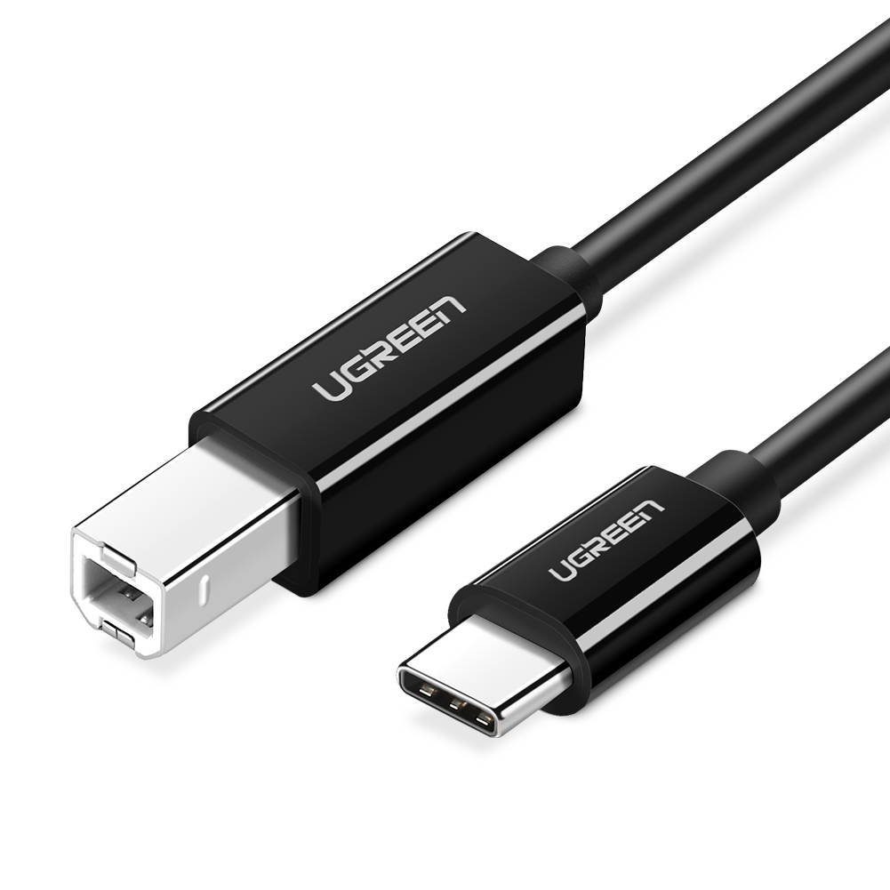 UGREEN US241 Drucker Kabel USB 2.0 2 Meter Kabel Typ-C 2.0 schwarz USB-Kabel, (200 cm)