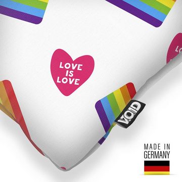 Kissenbezug, VOID (1 Stück), Pride Love is Love LGBTQ Gleichheit Partner Gay pride flag parade clu