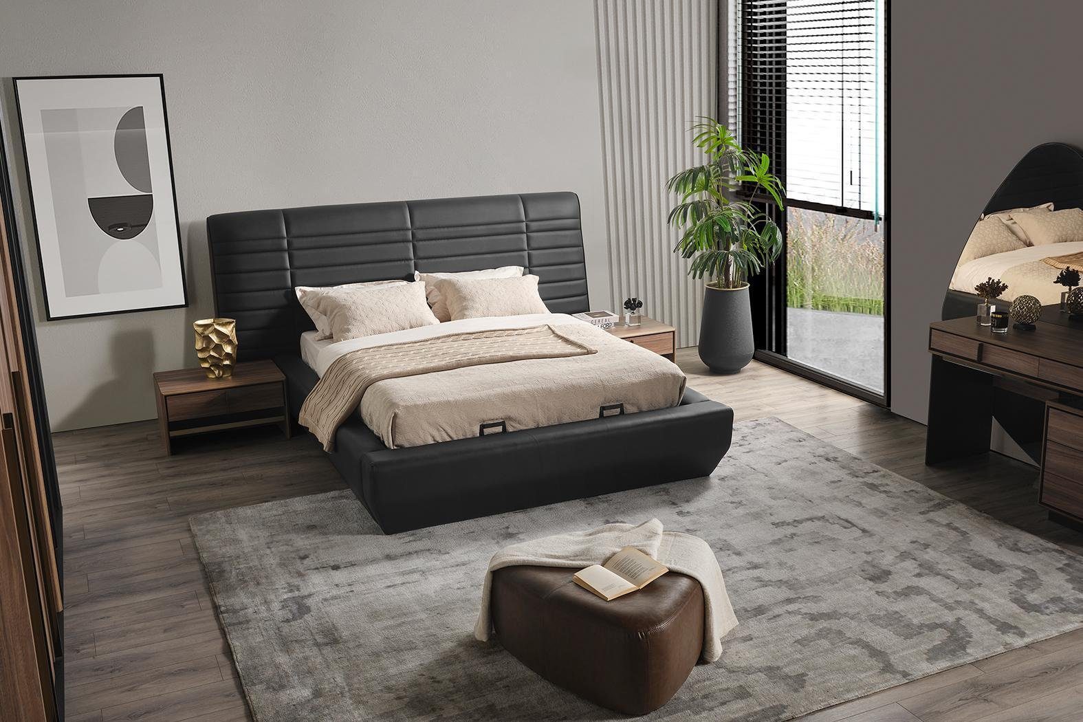 JVmoebel Schlafzimmer-Set Schlafzimmer Nachttische Made Europe Schminktischh Spiegel 2x In mit Luxus, Set Bett