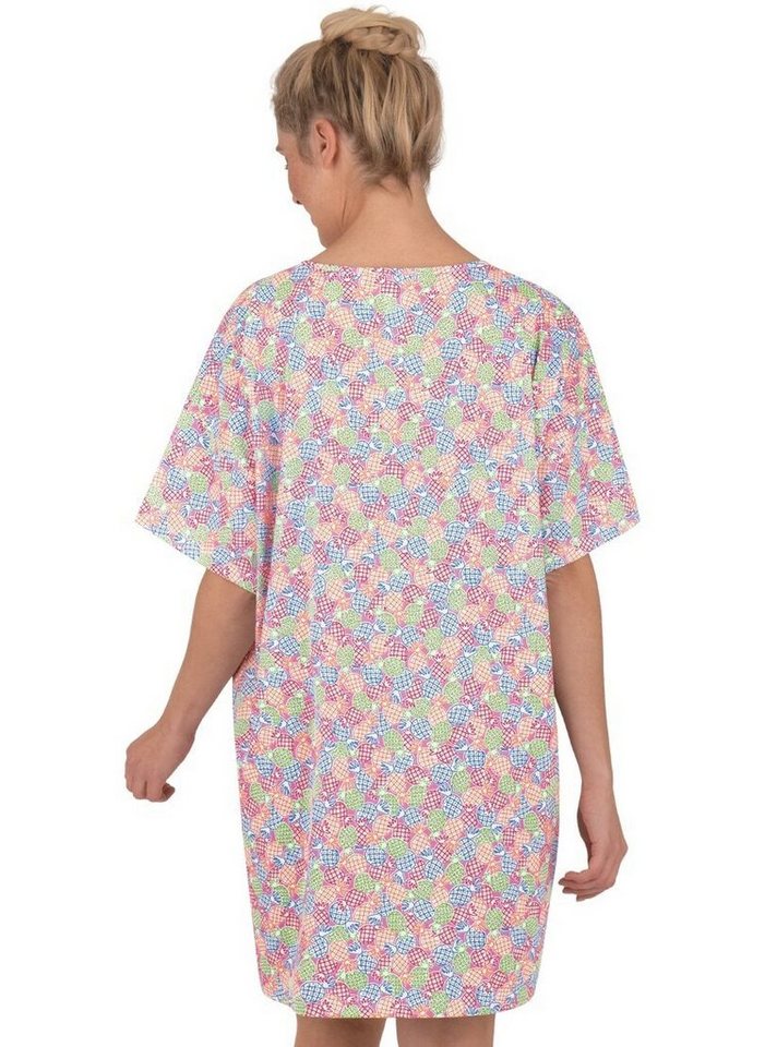 Trigema T-Shirt TRIGEMA Nachthemd mit fruchtigem Allover-Print