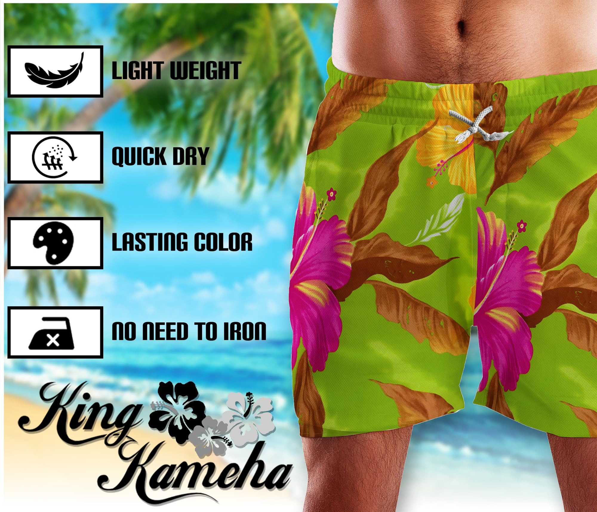 King Kameha Badeshorts Big Flower Funky günstig online kaufen