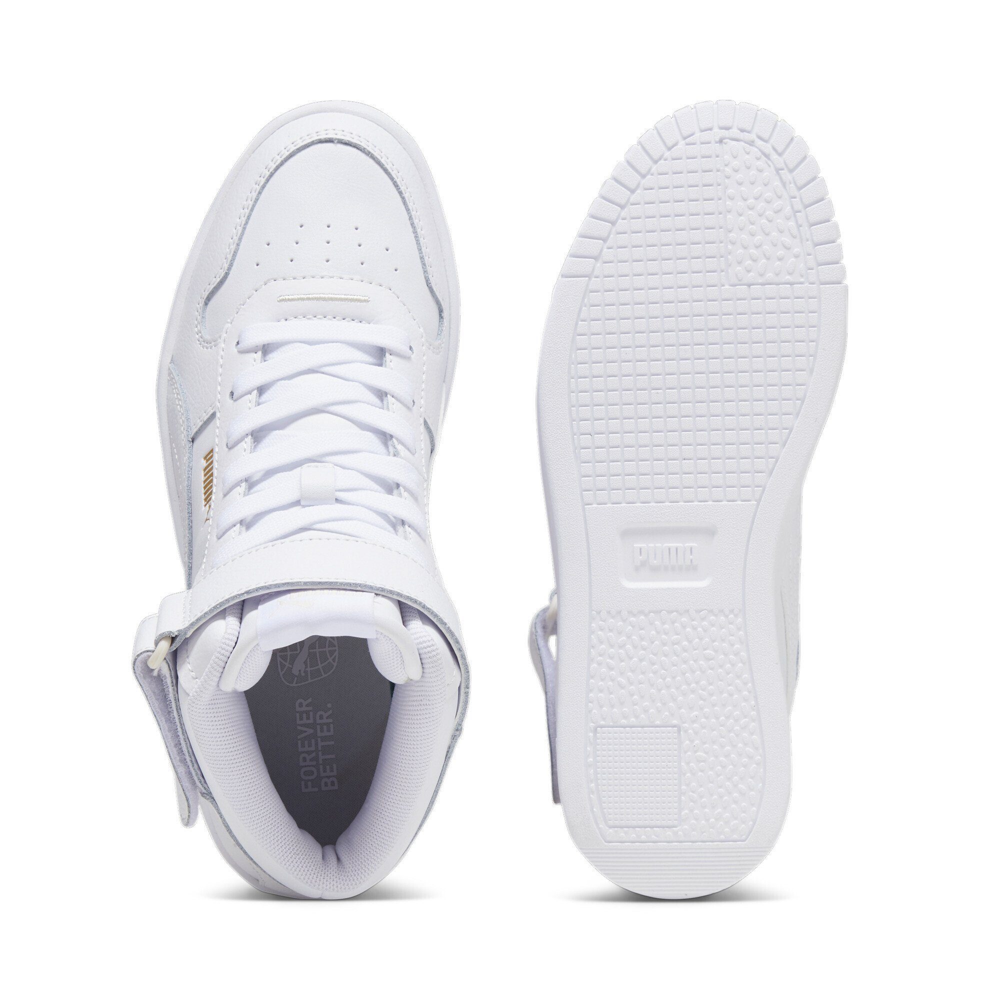 Gold PUMA Damen Mid Sneaker White Street Carina Sneakers