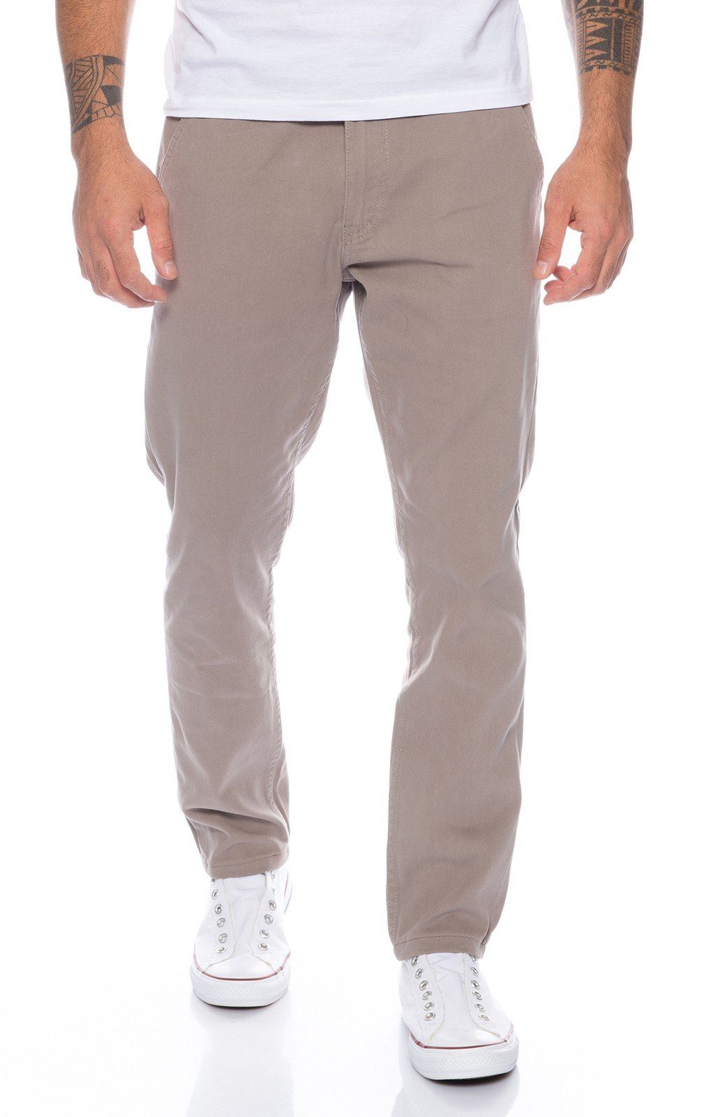 Rock Creek Chinohose Herren Slim Fit Chinohose RC-390 Hellgrau