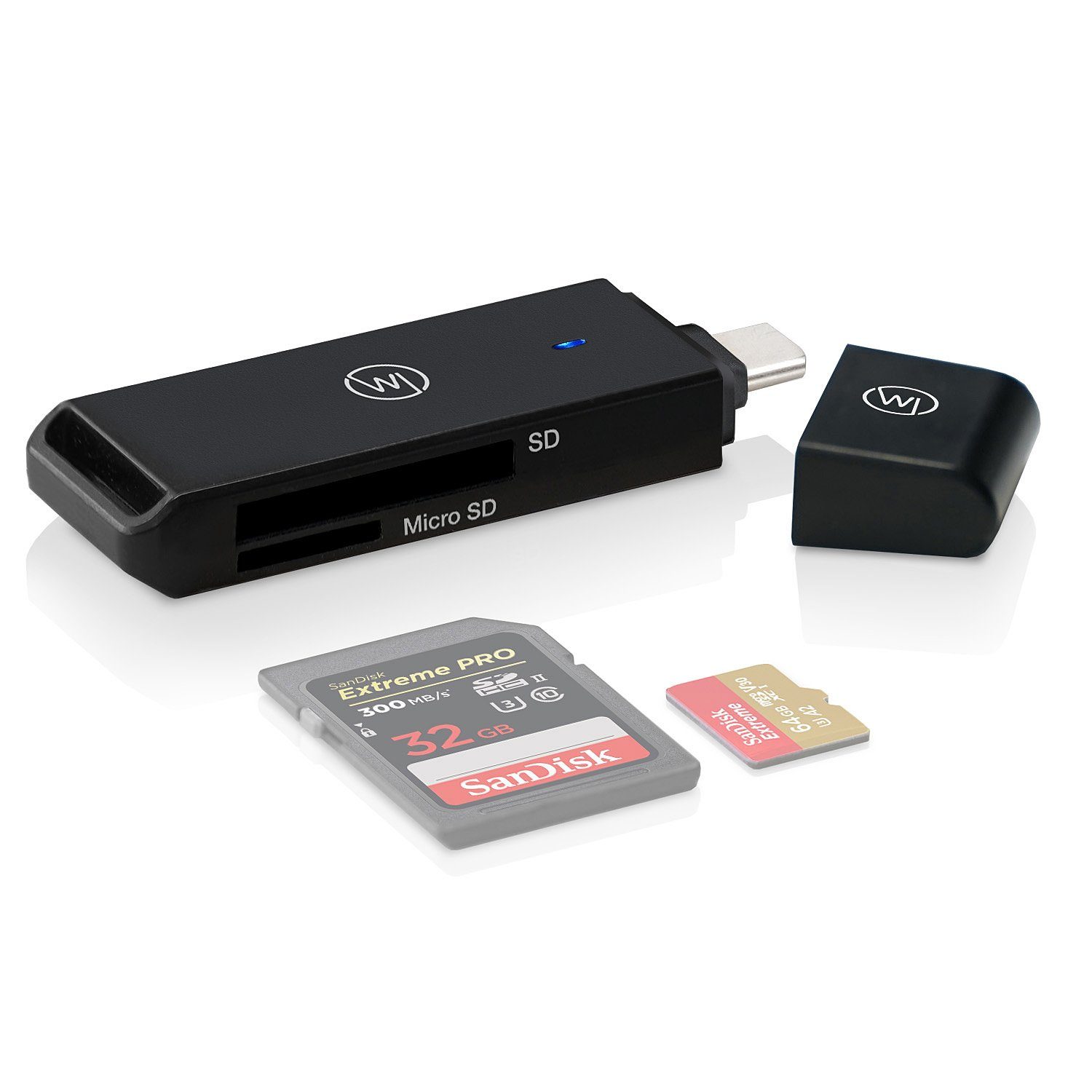 Wicked Chili USB-C SD & Micro SD Kartenleser für MacBook/iPad USB-Adapter  USB-C zu SD, MicroSD, Kartenlesegerät für SD und Micro SD-Karten für  MacBook Pro, iPad Pro 2021/2020/2018, Galaxy S21 Ultra, P40 Pro (