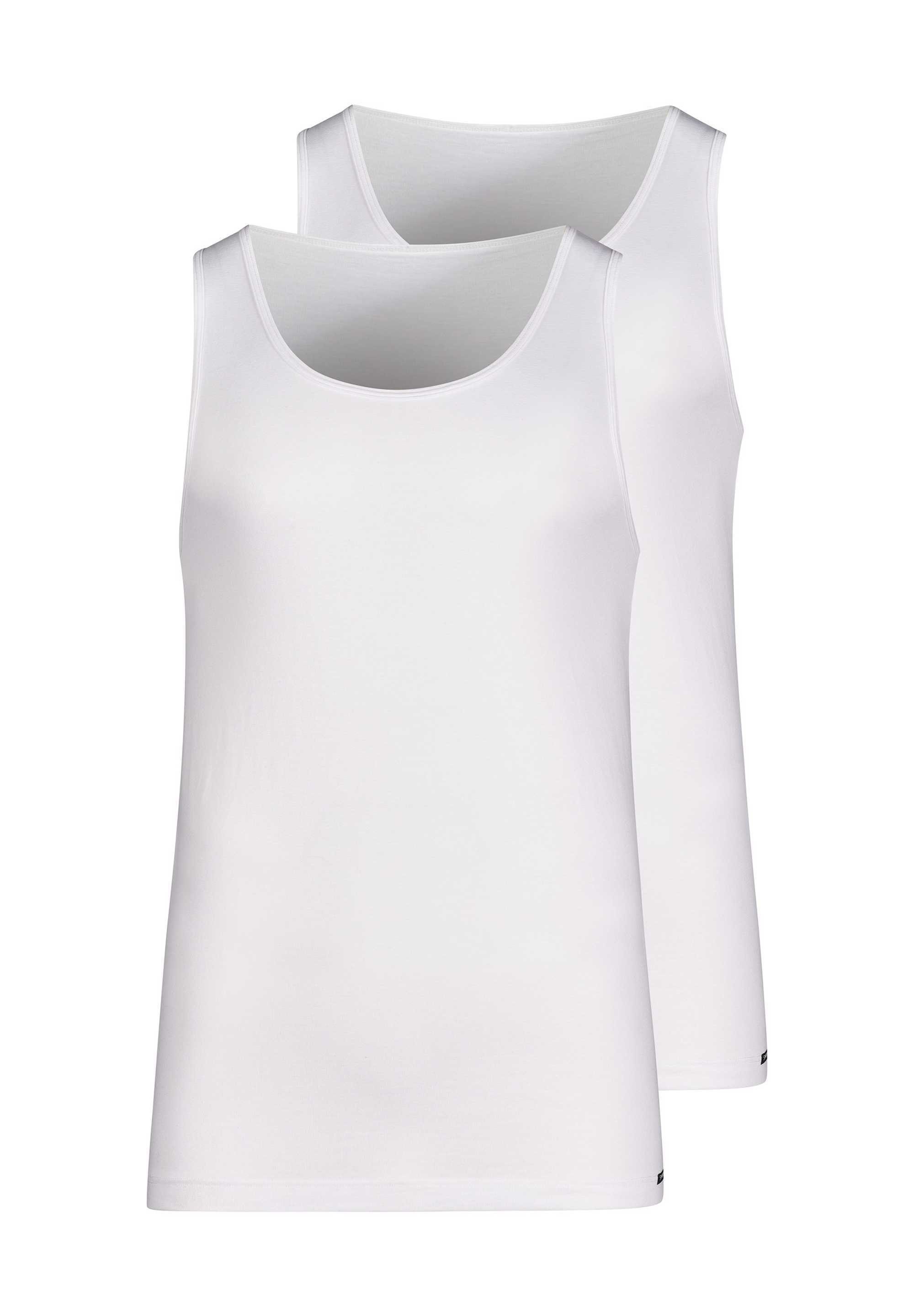 Skiny Unterhemd Herren Tank Top, 2er Pack - Cotton Advantage Weiß