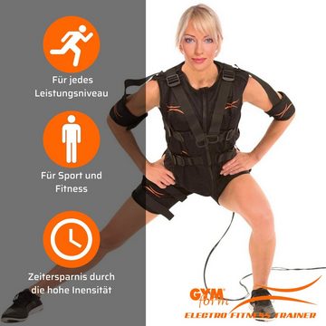 Gymform® EMS-Gerät Electro Fitness Trainer Anzug, (10-tlg), EMS Ganzkörper - Trainingsanzug für Muskelaufbau und Kardiotraining