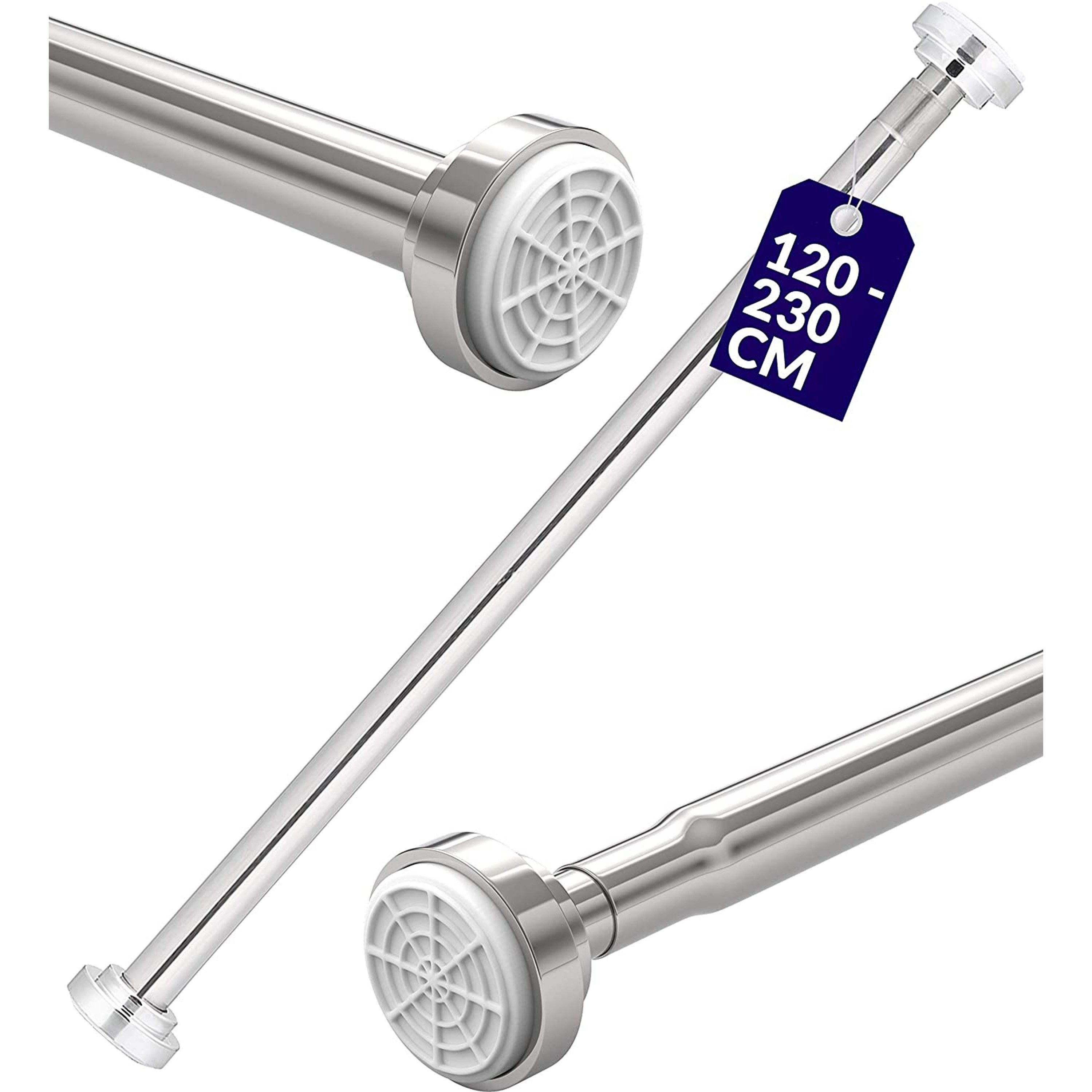 Praknu Duschvorhangstange Duschvorhangstange ohne Bohren - Ausziehbar - Sic günstig online kaufen