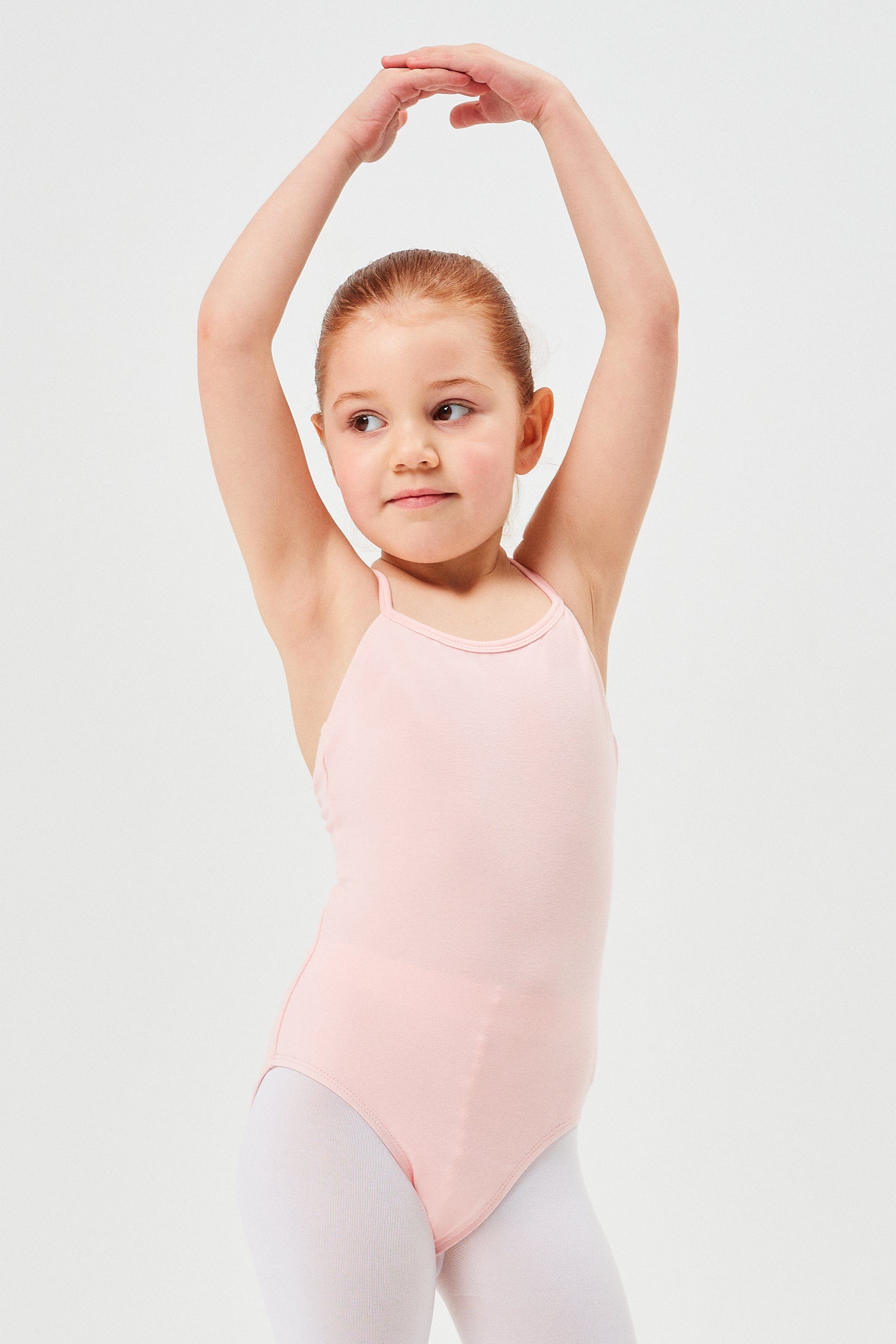 tanzmuster Body Ballettbody ballett-rosa Kinder Leonie Reinschlüpfen aus fürs zum weichem Baumwollmischgewebe Ballett