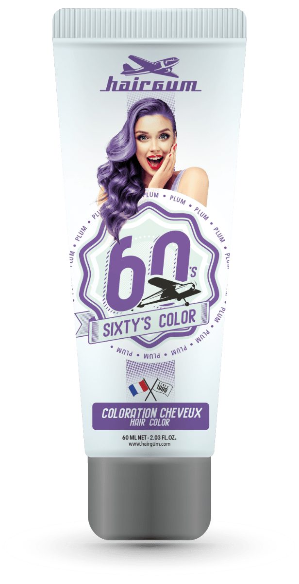 Hairgum Haarfarbe Hairgum Sixty's Color Plum 60ml