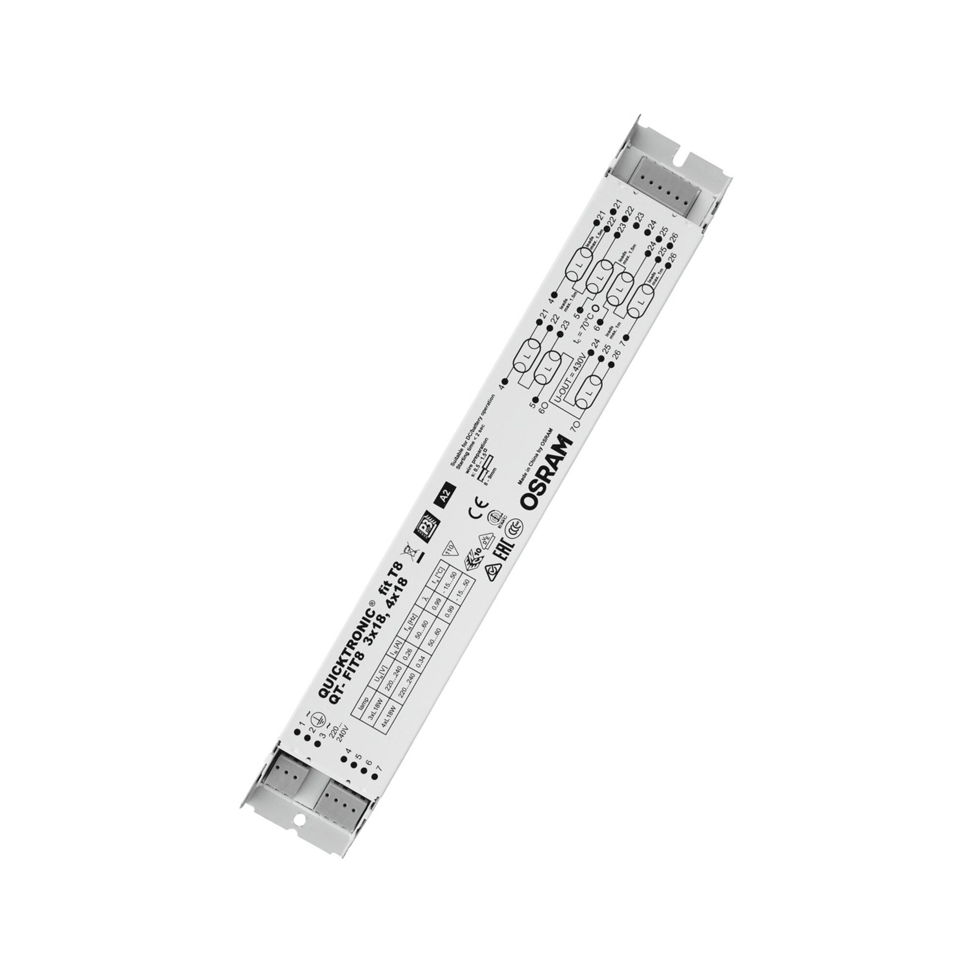 Osram Spezialleuchtmittel OSRAM BETRIEBSGERÄTE EVG QT-FIT83/4X18220-240