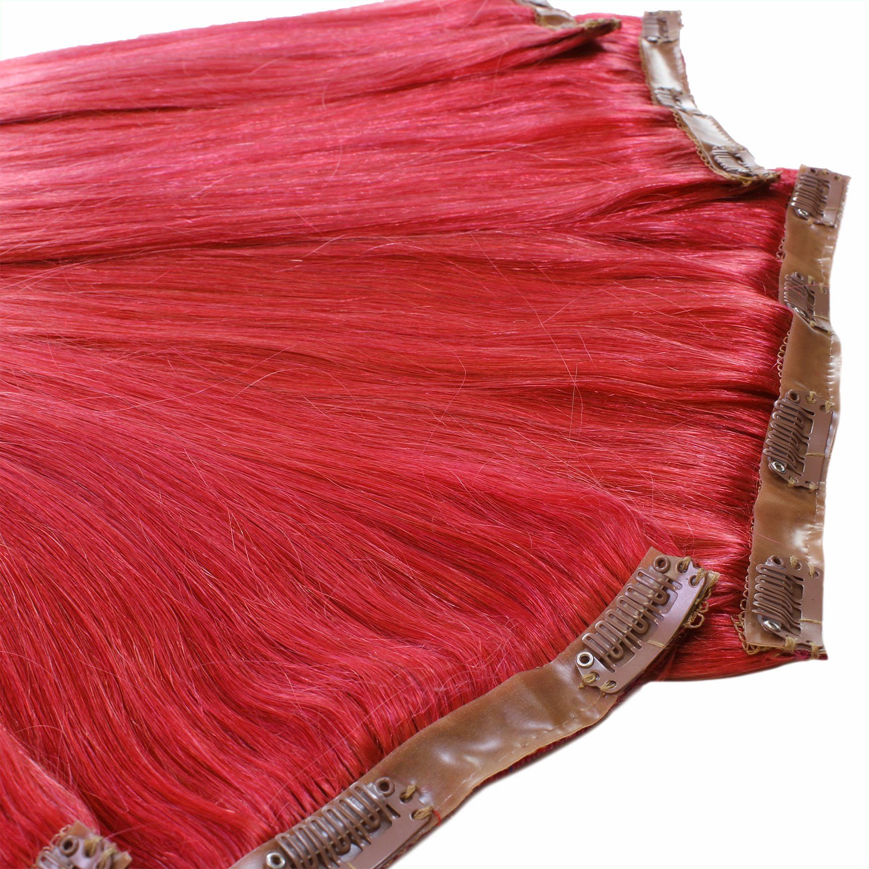 Clip 50cm #0/44 Rot-Intensiv Echthaar-Extension Extensions hair2heart Volumen