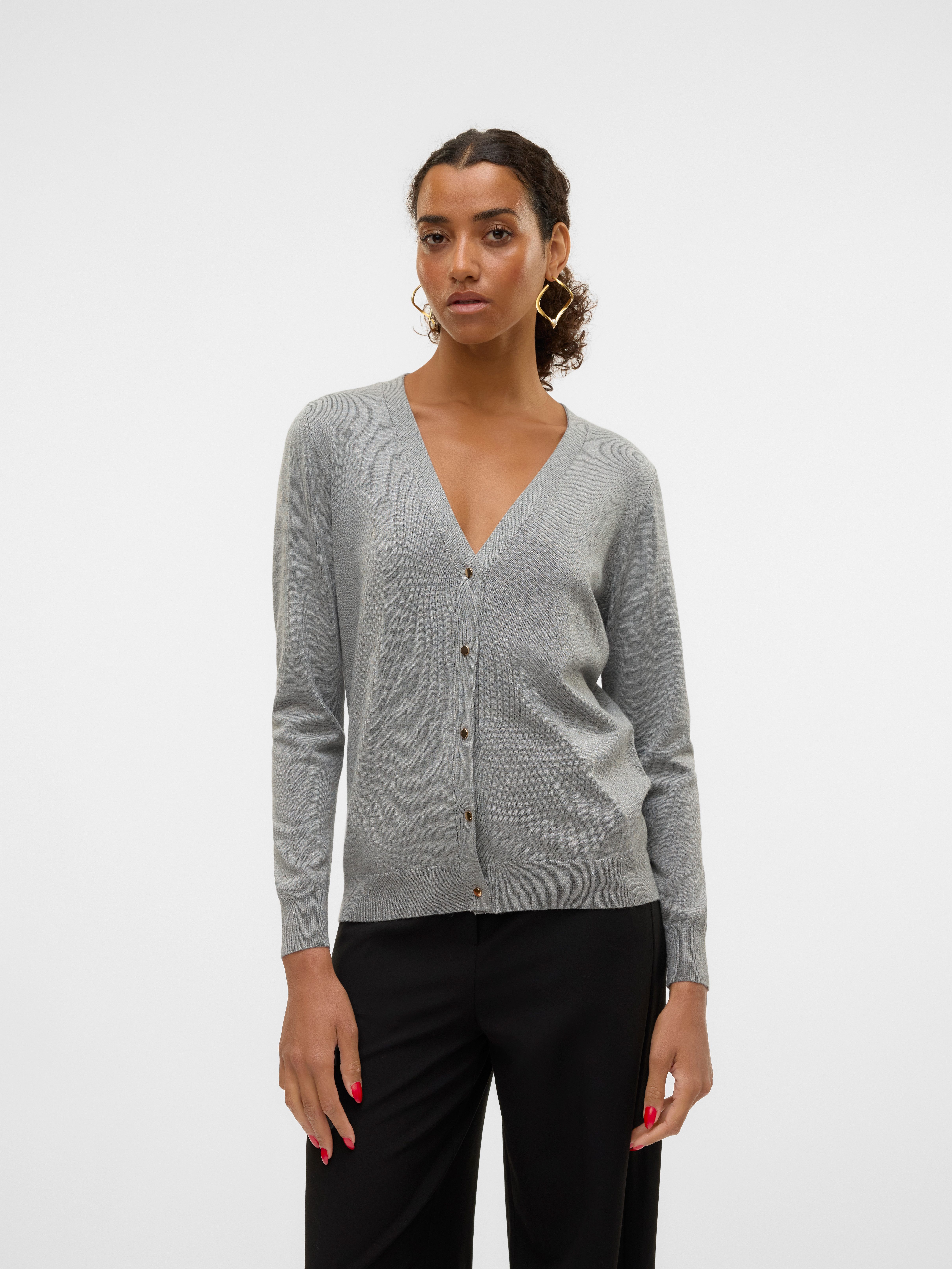 Vero Moda Strickjacke VMSILJE LS V-NECK günstig online kaufen