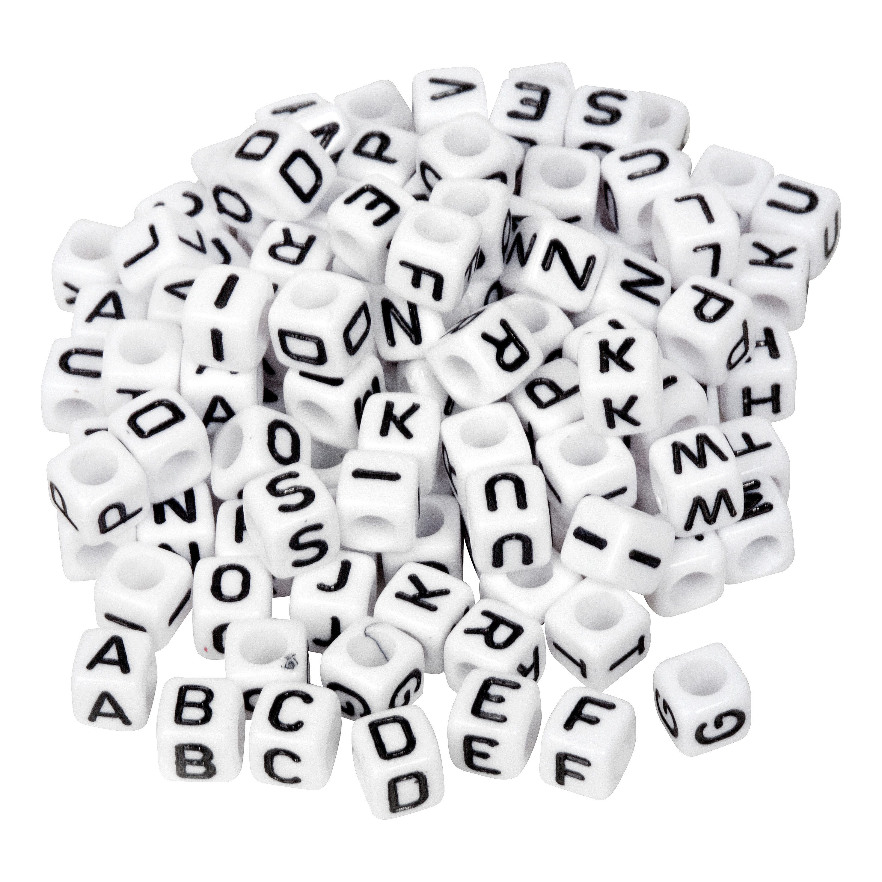Pracht Bastelperlen Buchstaben, für Loom Bands, schwarz