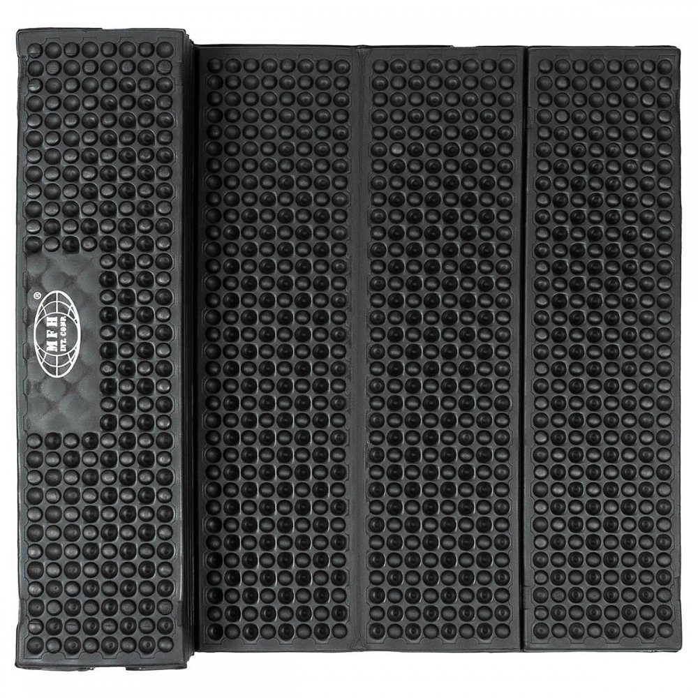 FoxOutdoor Thermomatte Thermomatte, faltbar, schwarz, (Packung), isolierende Noppenstruktur