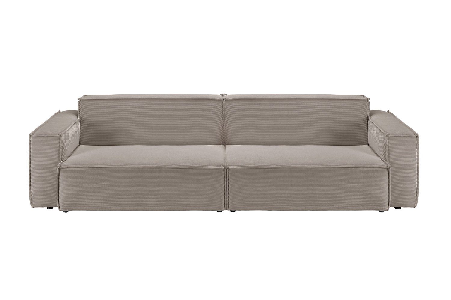 KAWOLA Sofa SAMU, Feincord 2-Sitzer od. 3-Sitzer versch. Farben grau