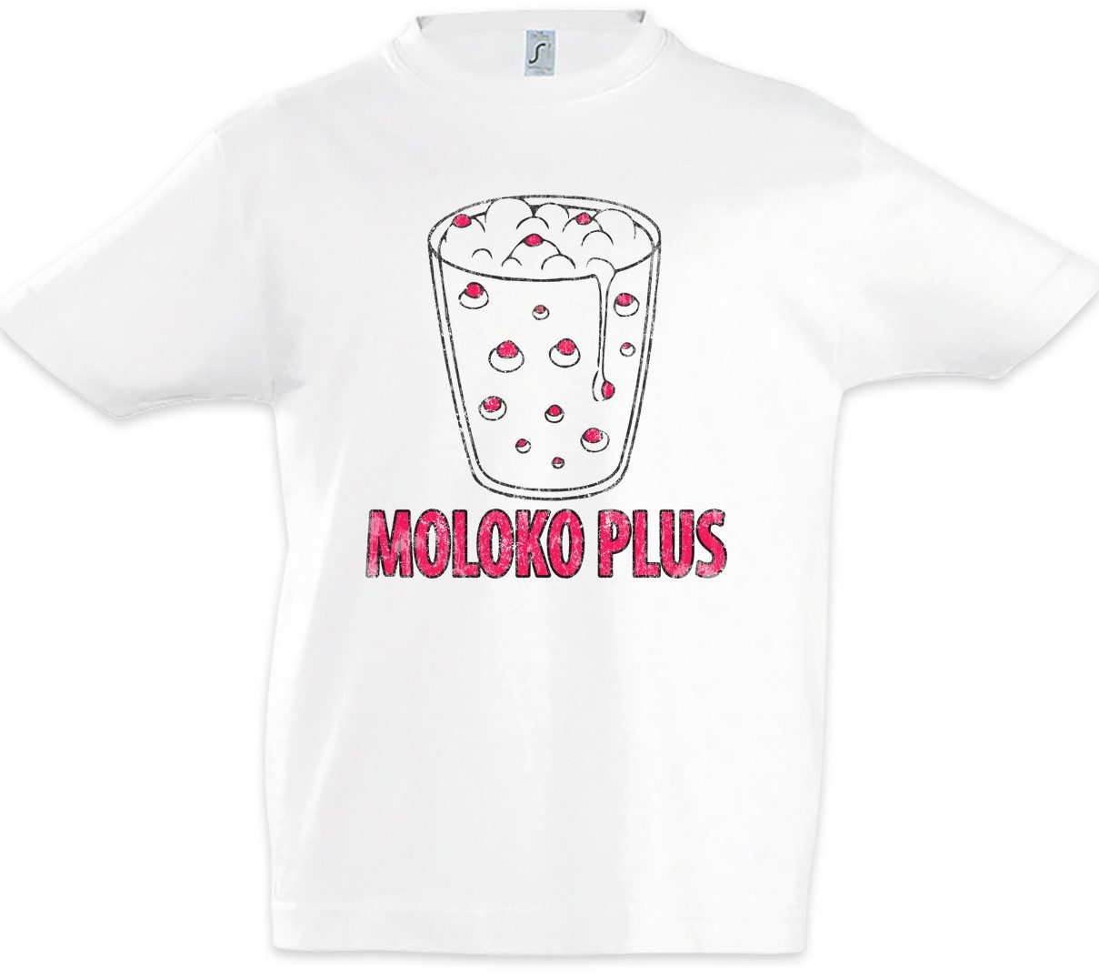 Print-Shirt Moloko Plus Kinder T-Shirt Clockwork Uhrwerk Milch Alex Alexander