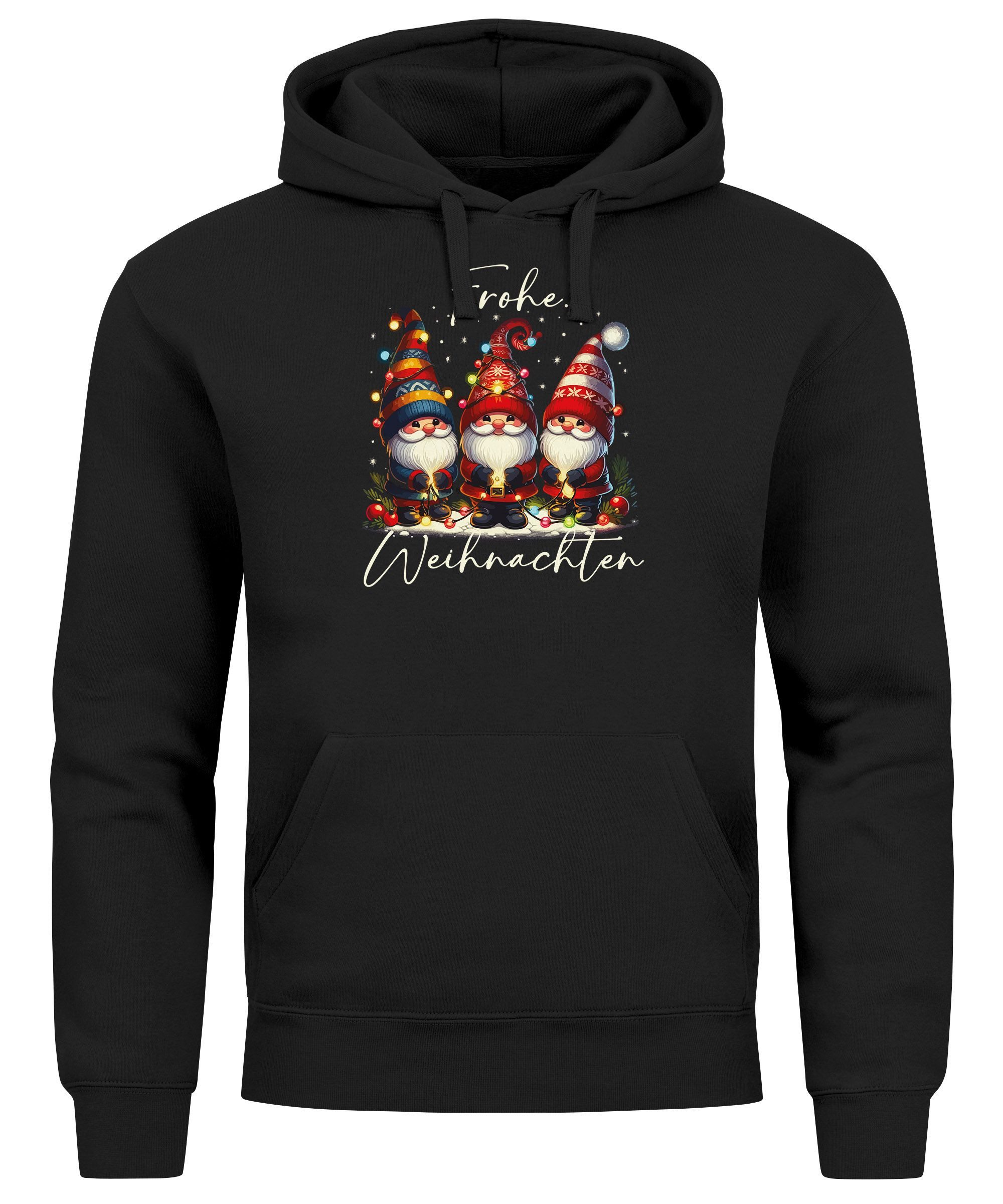 MoonWorks Hoodie Hoodie Herren Frohe Weihnachten Wichtel Weihnachtspullover günstig online kaufen